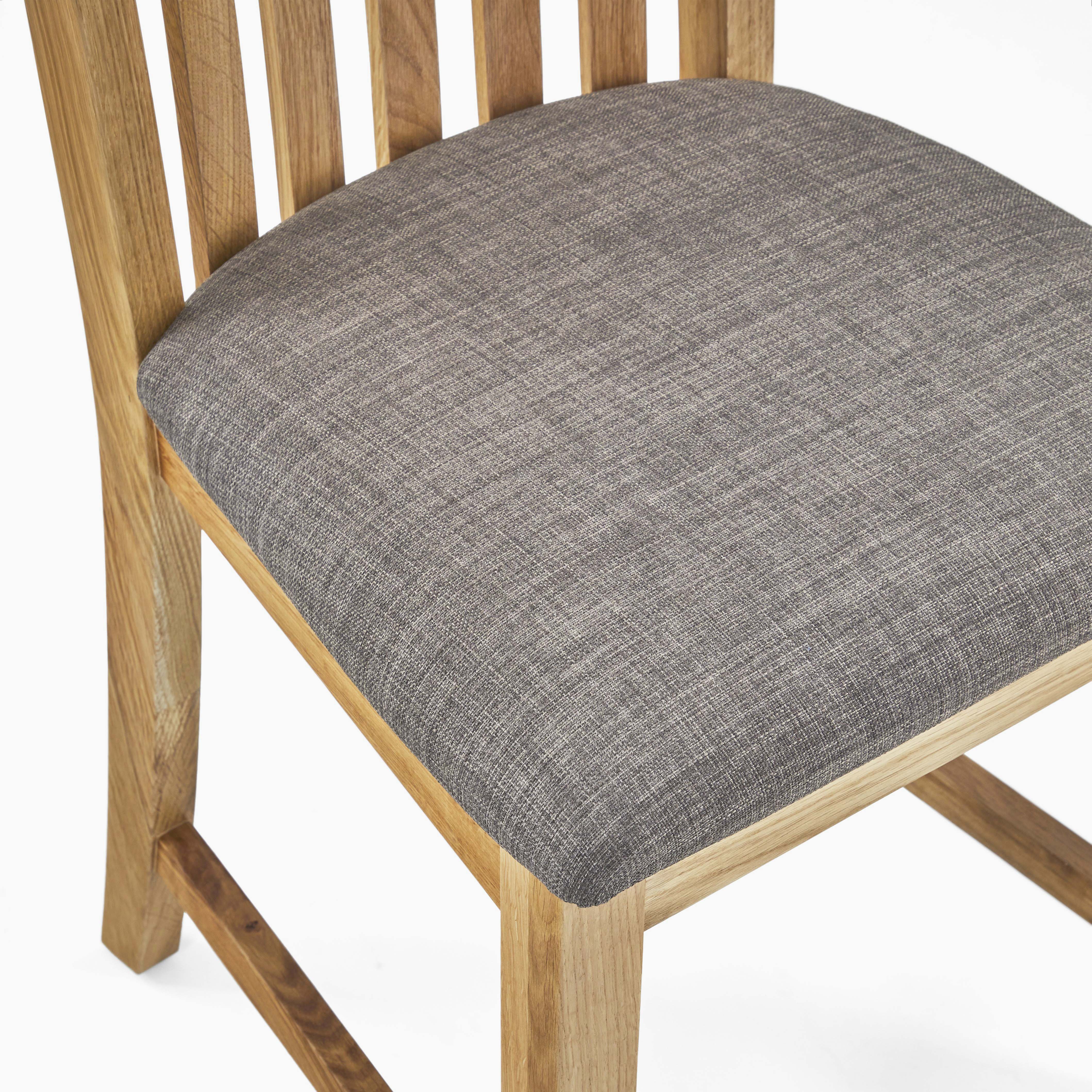 Bexley Pair of Slat Back Dining Chairs - Dining Chair Vertical Slats - Pair Oak - Image 4