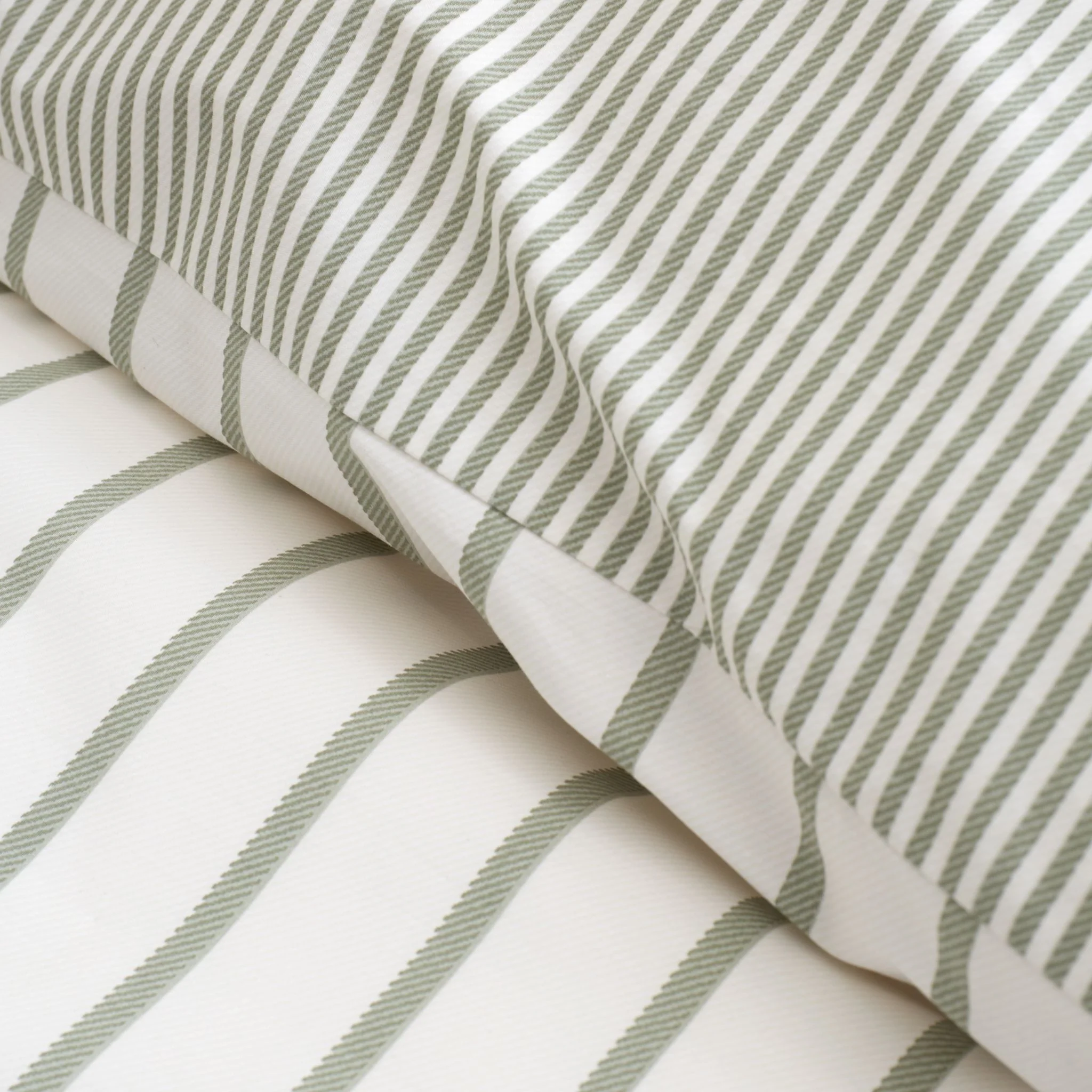 Bianca Hampton Stripe Green Duvet Set - Hampton Stripe Double Duvet Set Green - Image 4