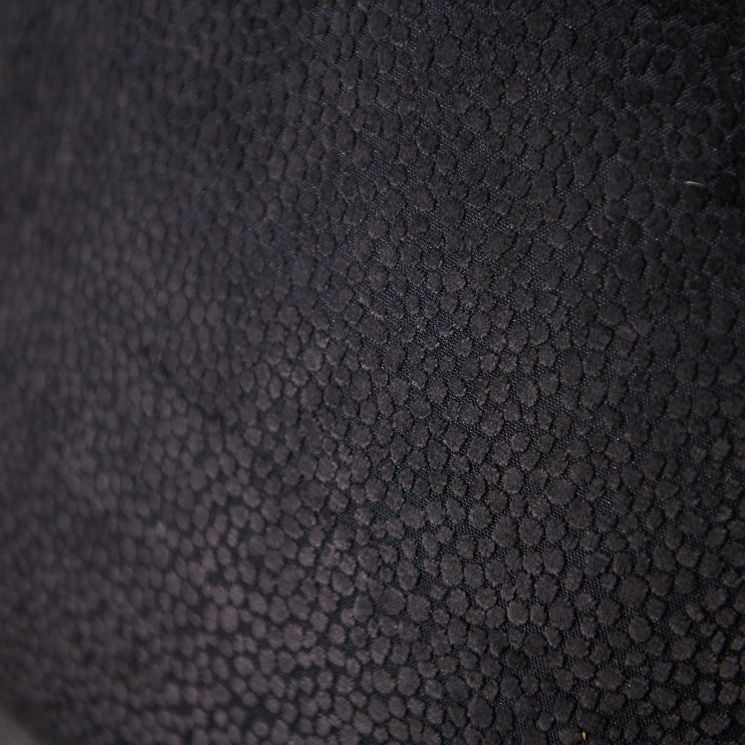 Bingham Velvet Black Square Cushion - DISC Cut Velvet Bingham Dots Cushion 43X43 Black - Image 3