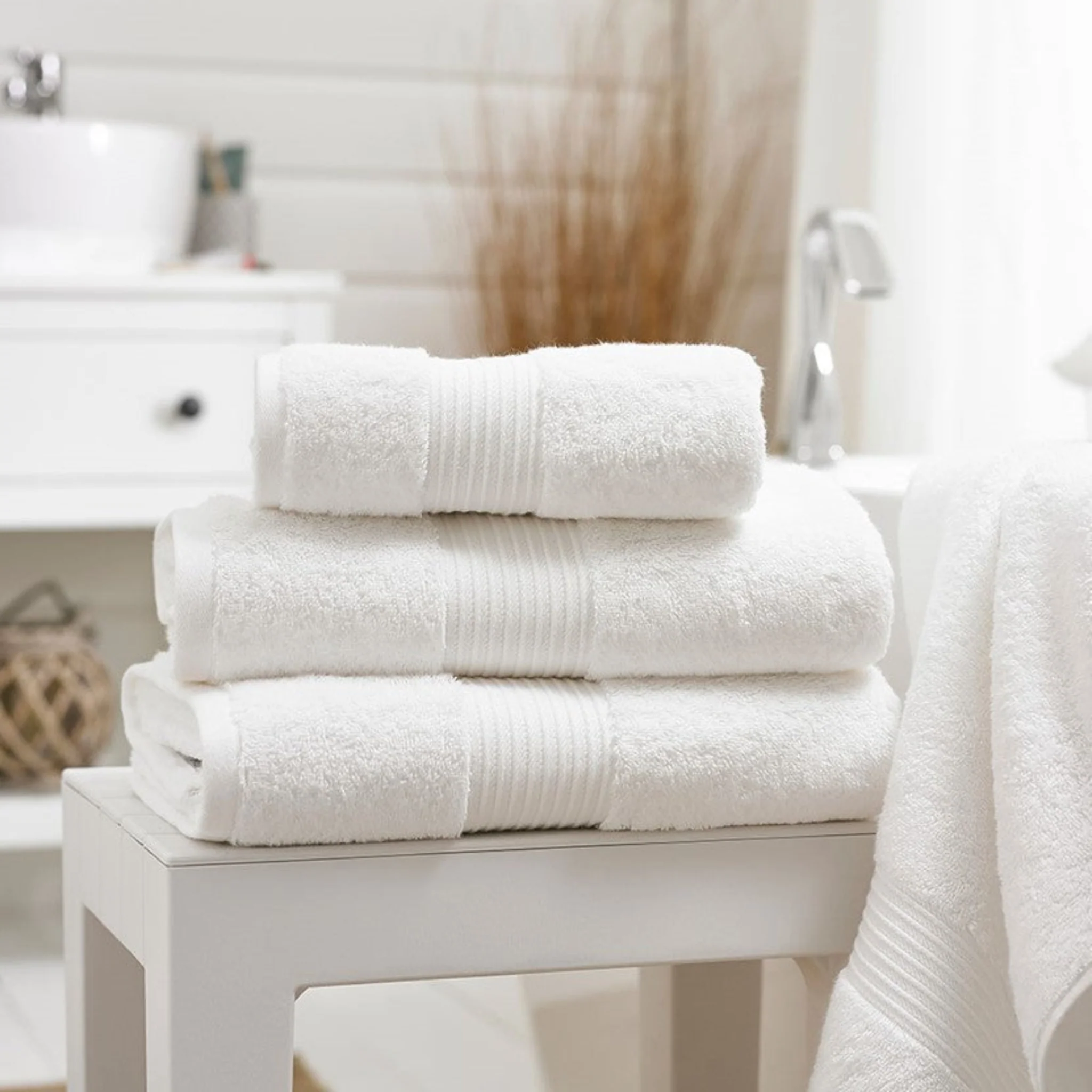Bliss White Towel - Bliss Towel White - Bath Sheet