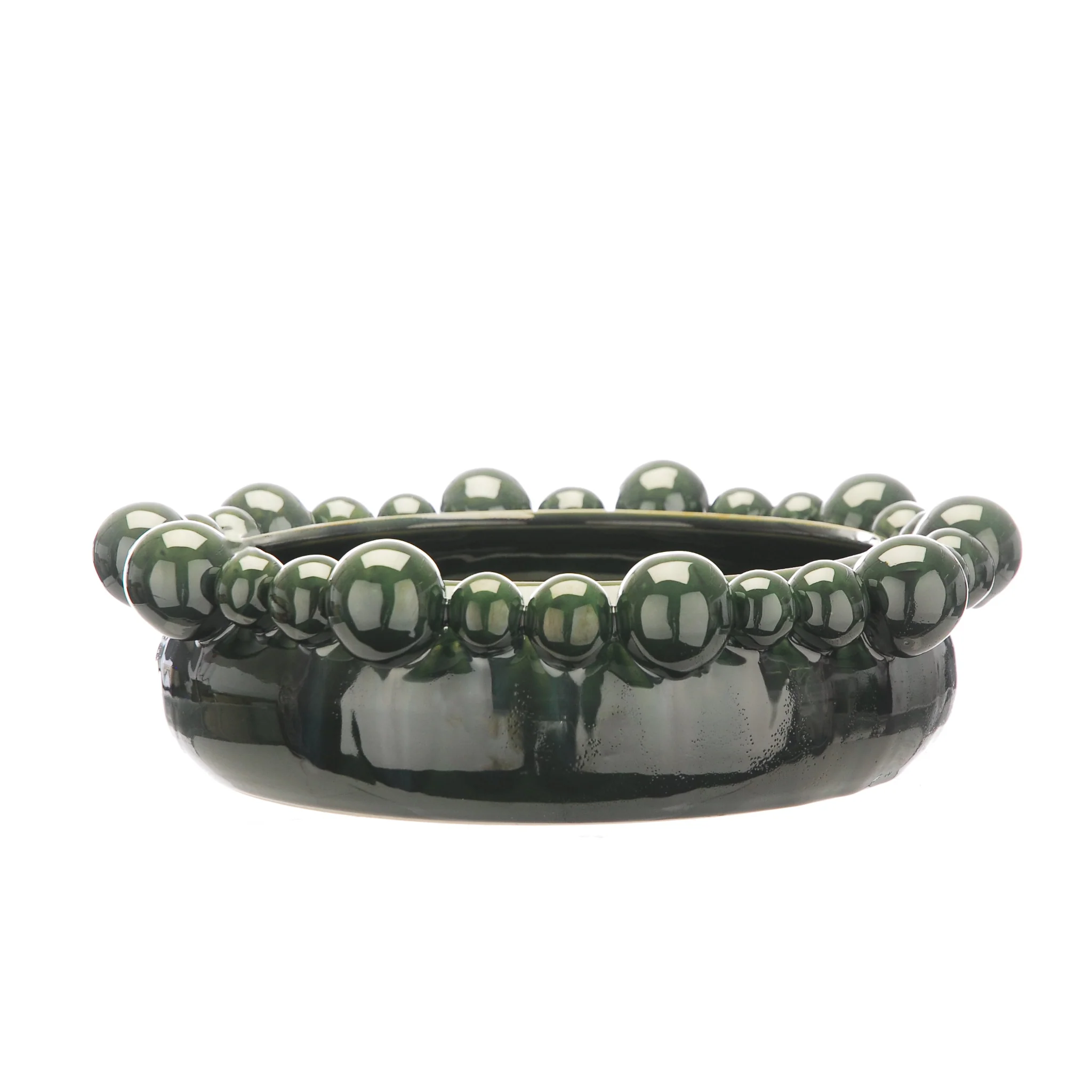 Bobble Decorative Bowl Green - Bobble Bowl Green 35x11CM