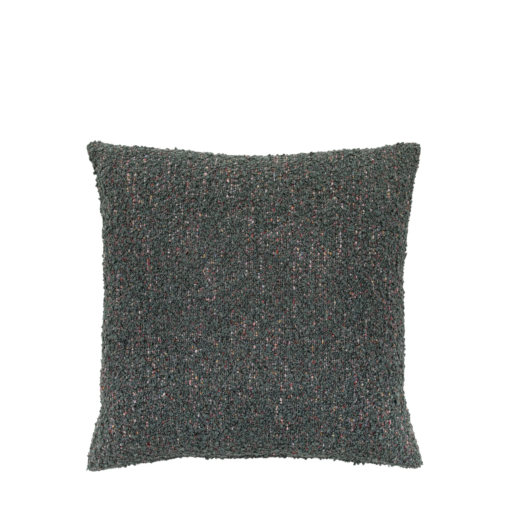 Bouncle Knife Edge Grey Cushion - Boucle Knife Edge Cushion Charcoal 55CM - Image 4