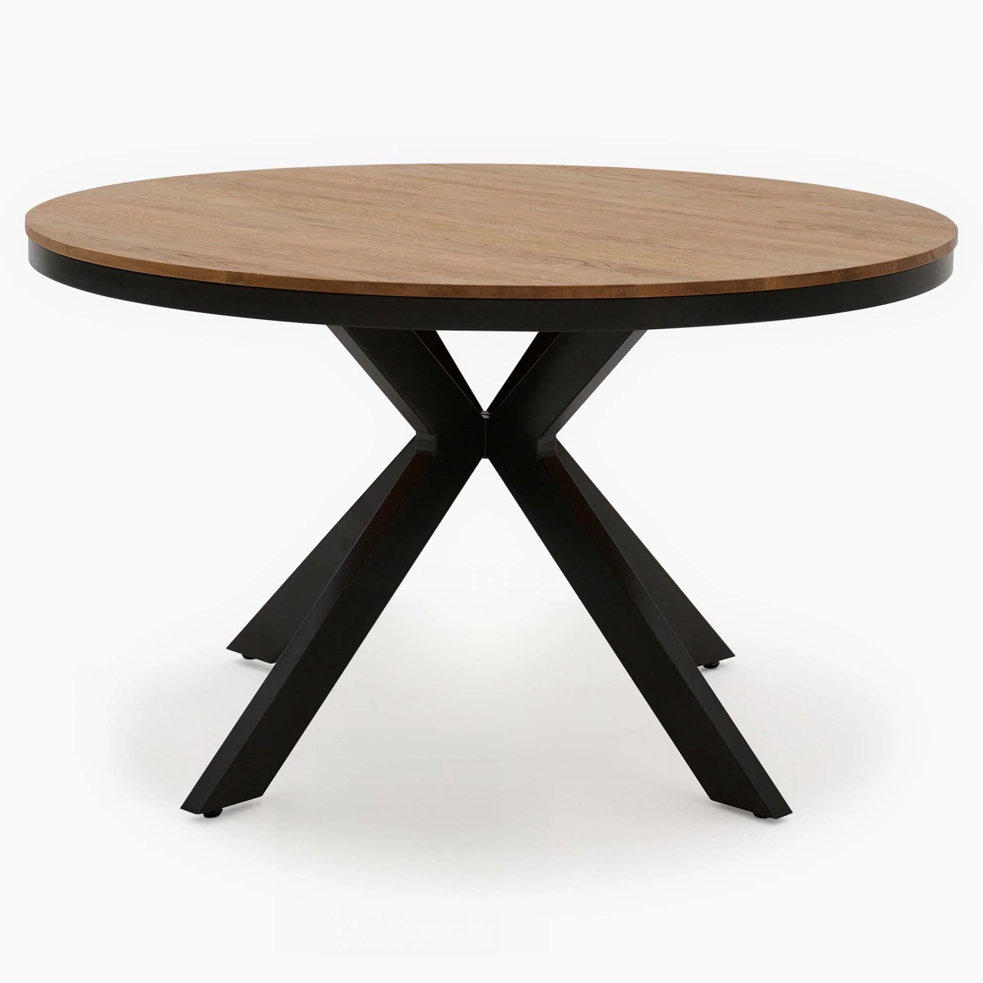 Bourton Round Dining Table & 4 Retro Stitch Chairs Set - Image 3