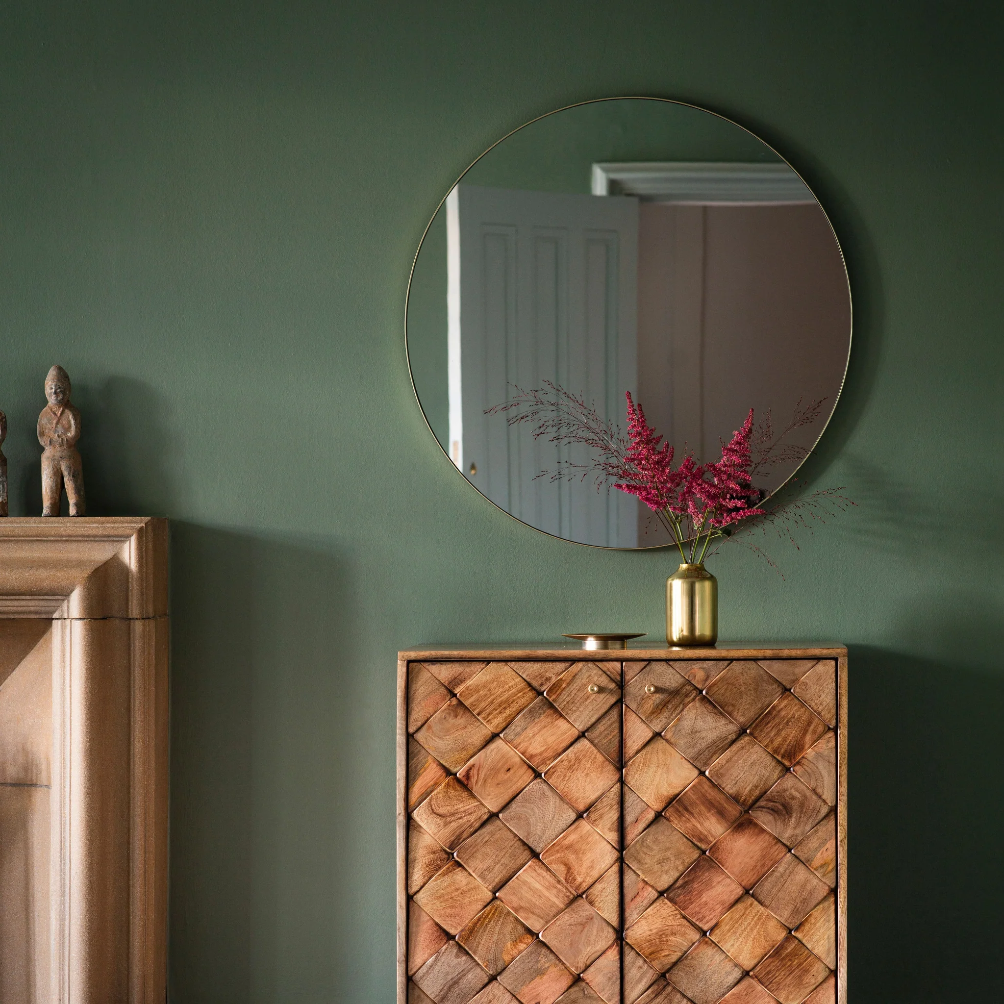 Bowie Round Gold Mirror - DHD Bowie Round Mirror Champagne 80X80CM