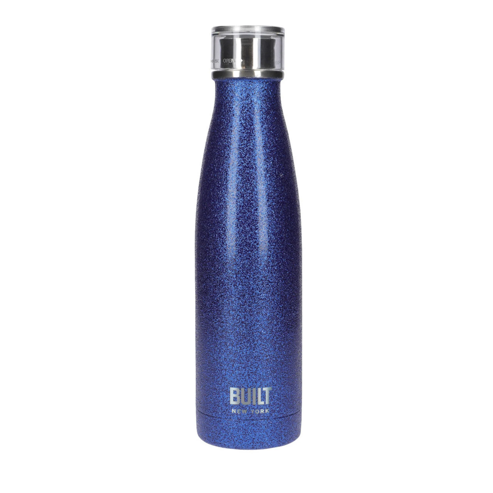 Built Perfect Seal Blue Water Bottle - Built Water Bottle Aqua Glitter 500ML