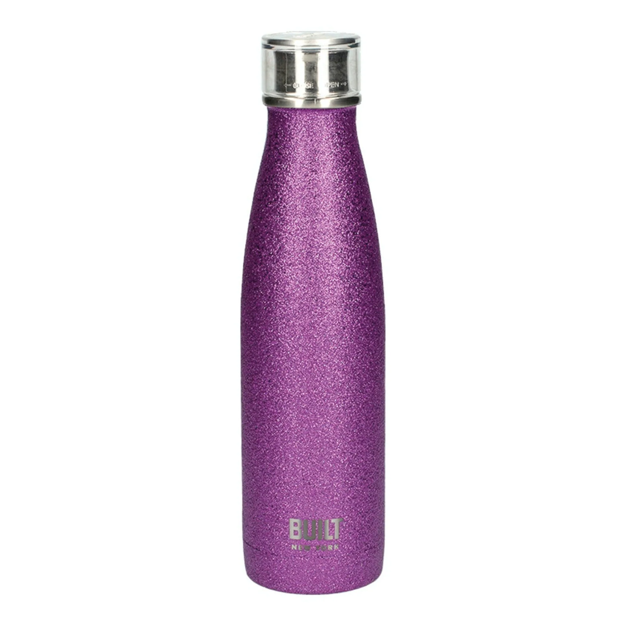 Built Purple Glitter Water Bottle - Built Water Bottle Purple Glitter 500ML