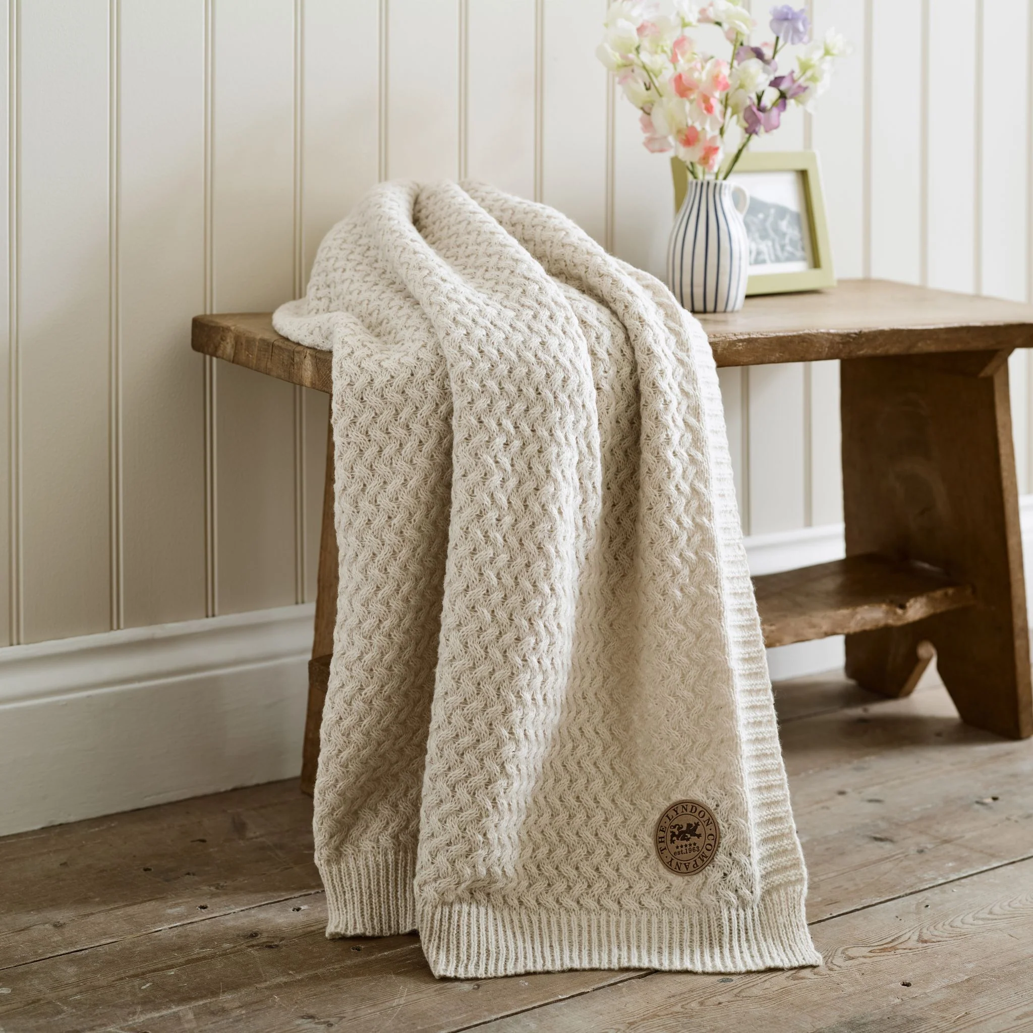 Cadenza Knitted Throw Cream - Cadenza Knitted Throw 130x170CM Cream - Image 2
