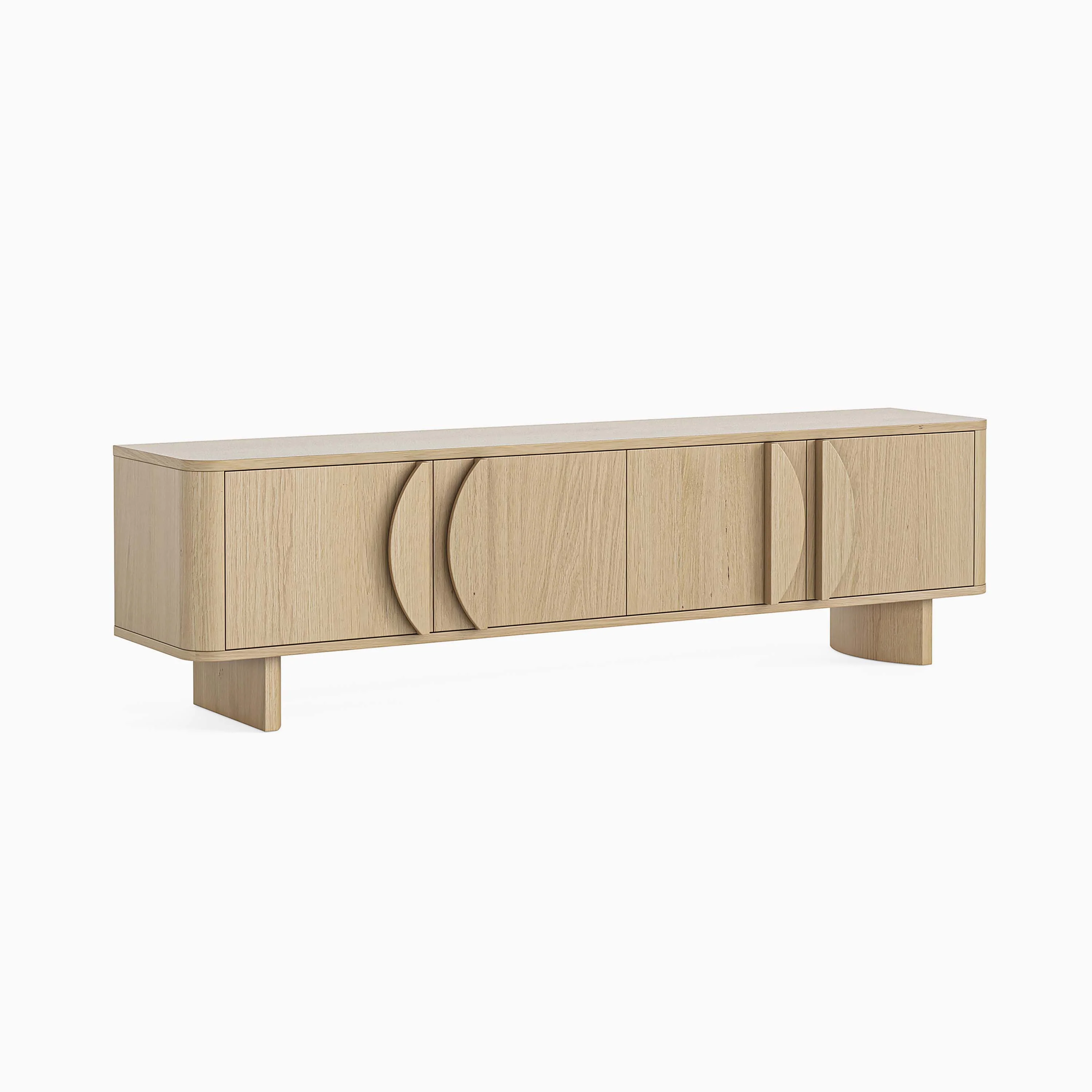 Camden Large TV Unit - Large Media Unit Light Oak - Image 3