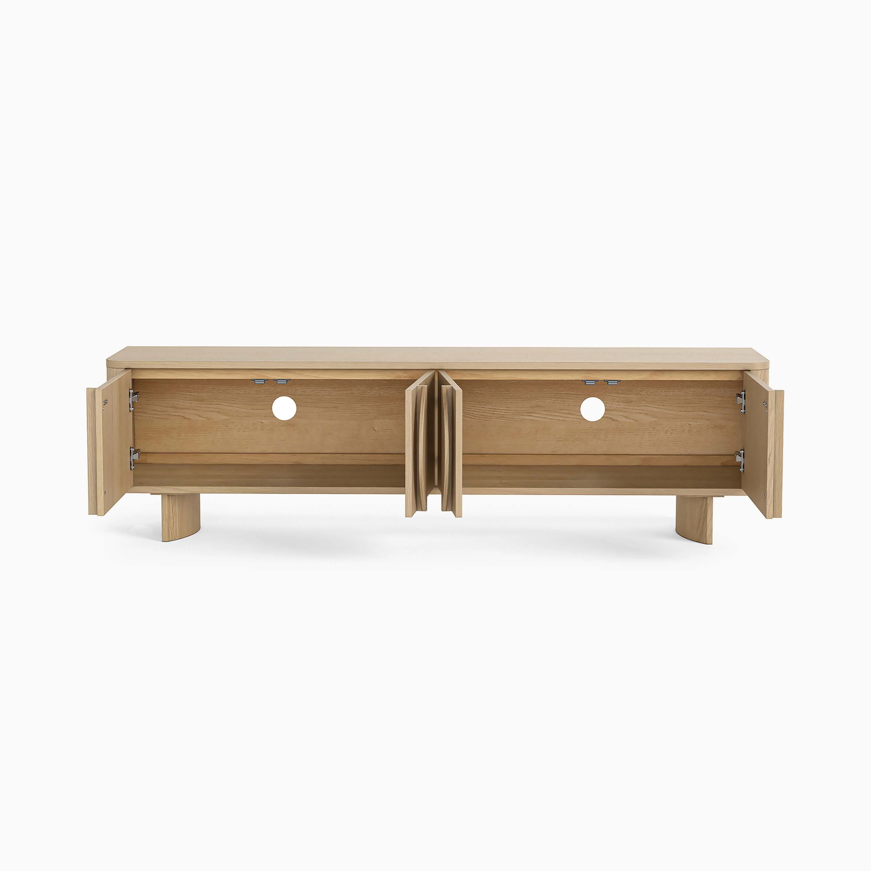 Camden Large TV Unit - Large Media Unit Light Oak - Image 4