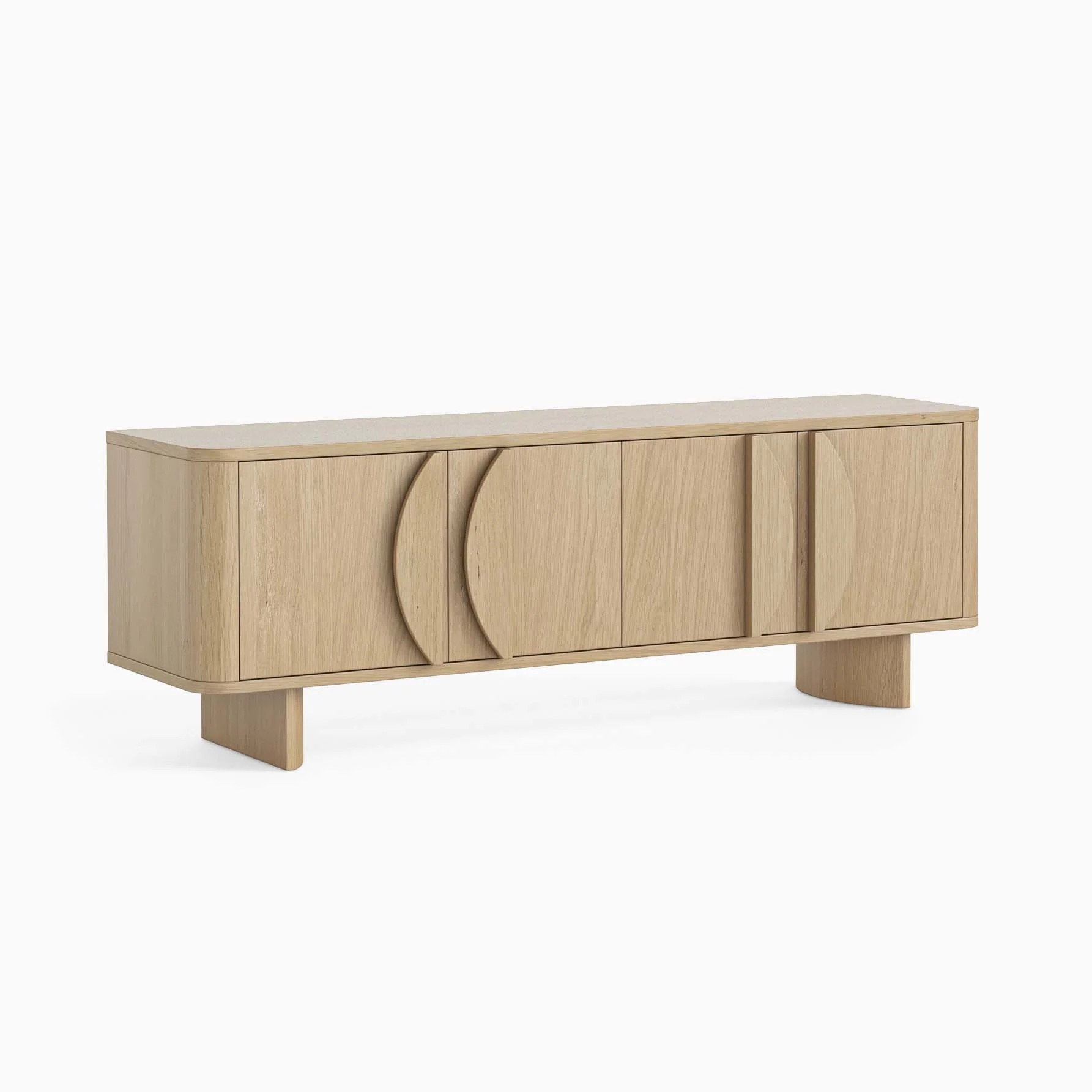 Camden TV Unit - Media Unit Light Oak - Image 3