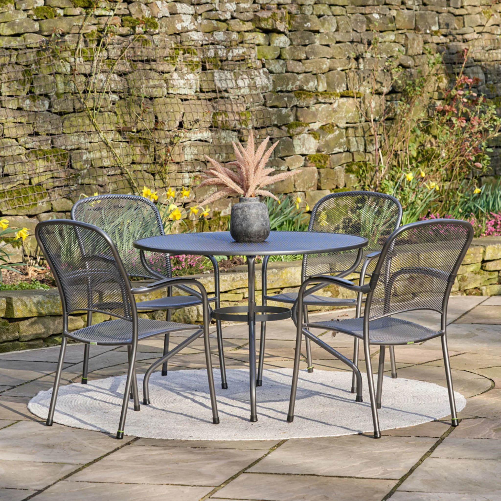 Carlo Round 4 Seater Dining Set - Carlo 4 Seat Dining Set