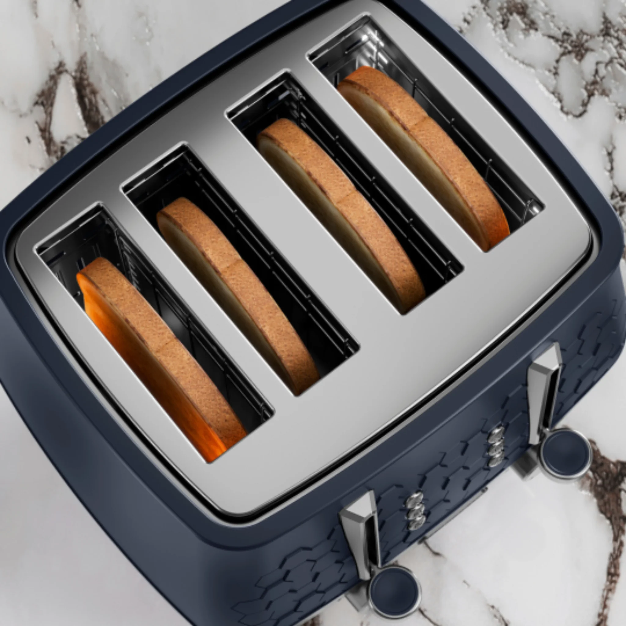 Morphy Richards Cassini 4 Slice Toaster Blue - Cassini 4 Slice Toaster Blue - Image 2
