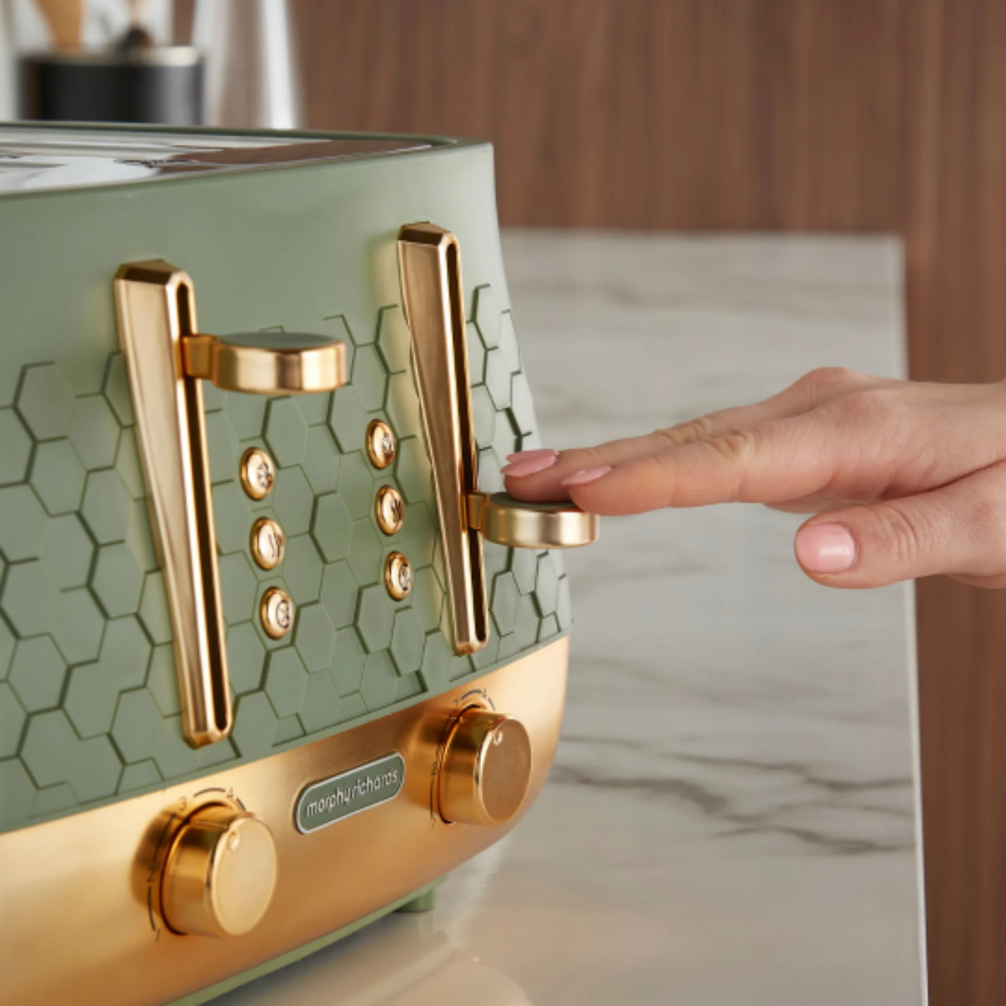 Morphy Richards Cassini 4 Slice Toaster Green - Cassini 4 Slice Toaster Green - Image 3
