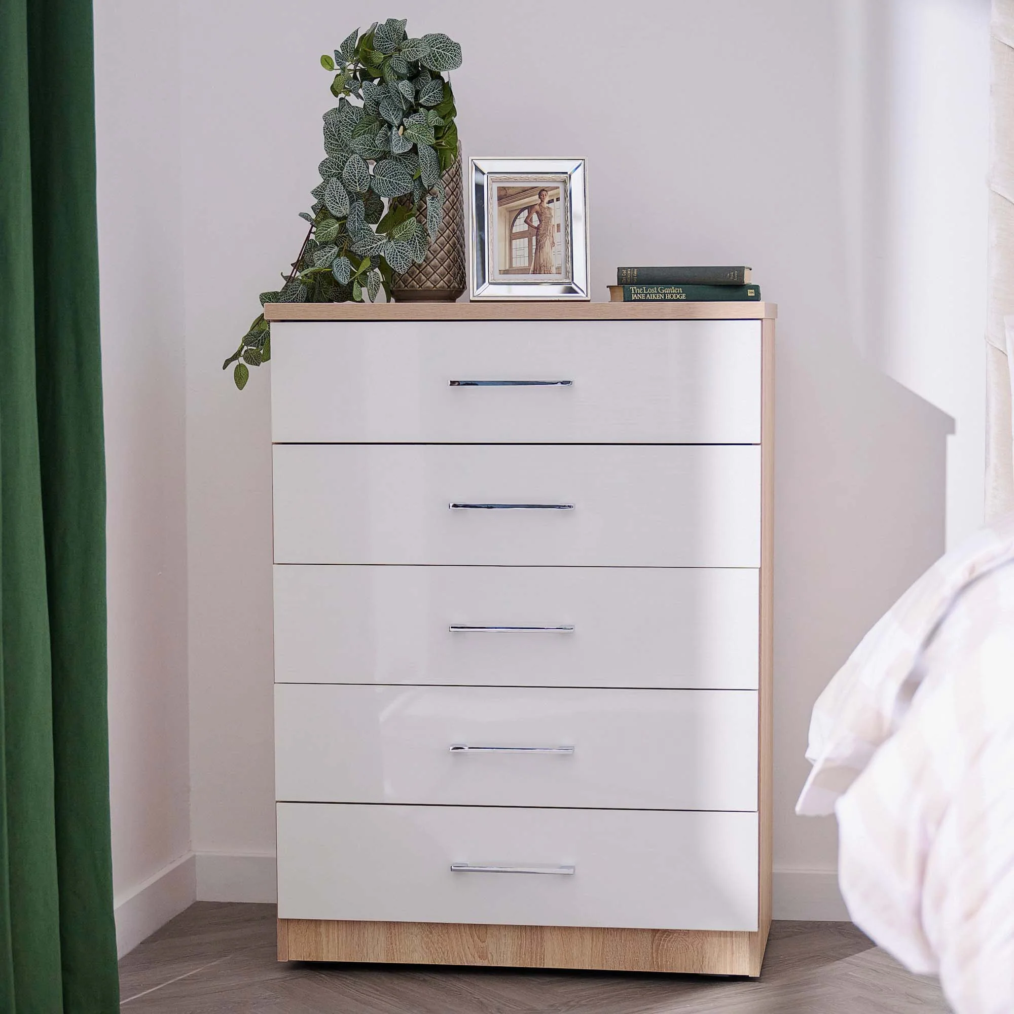 Catania Gloss 5 Drawer Cabinet - 5 Drawer Chest - Image 2