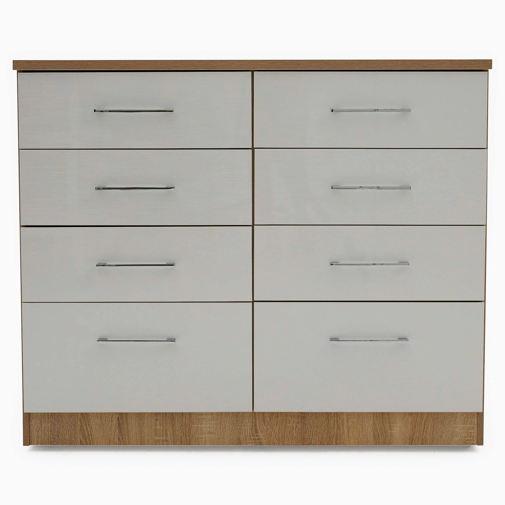 Catania Gloss 8 Drawer Twin Cabinet - 8 Drawer Twin Chest - Image 3