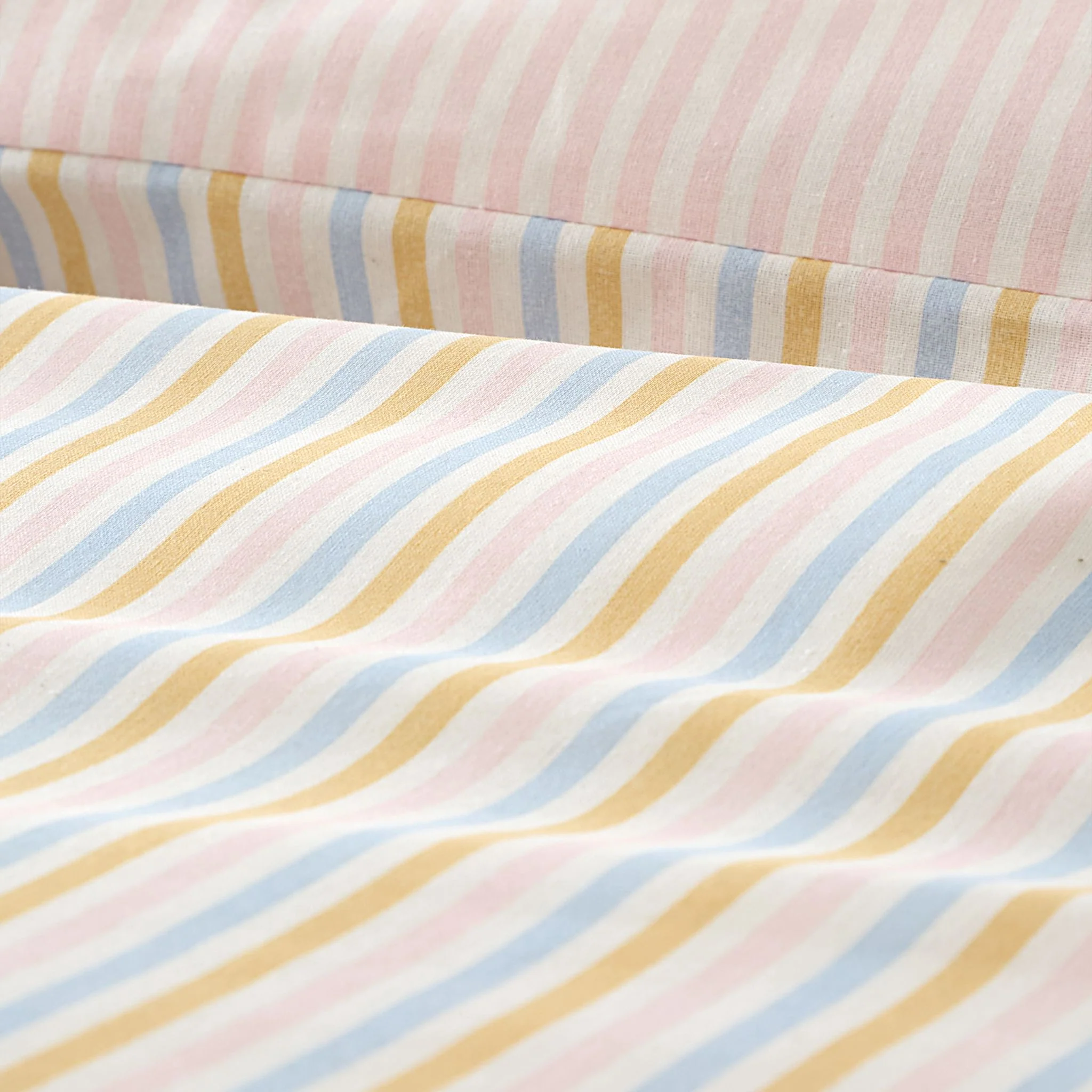 Catherine Lansfield Brighton Stripe Duvet Set Pastel - DISC Brighton Stripe Double Duvet Set Pastel - Image 3