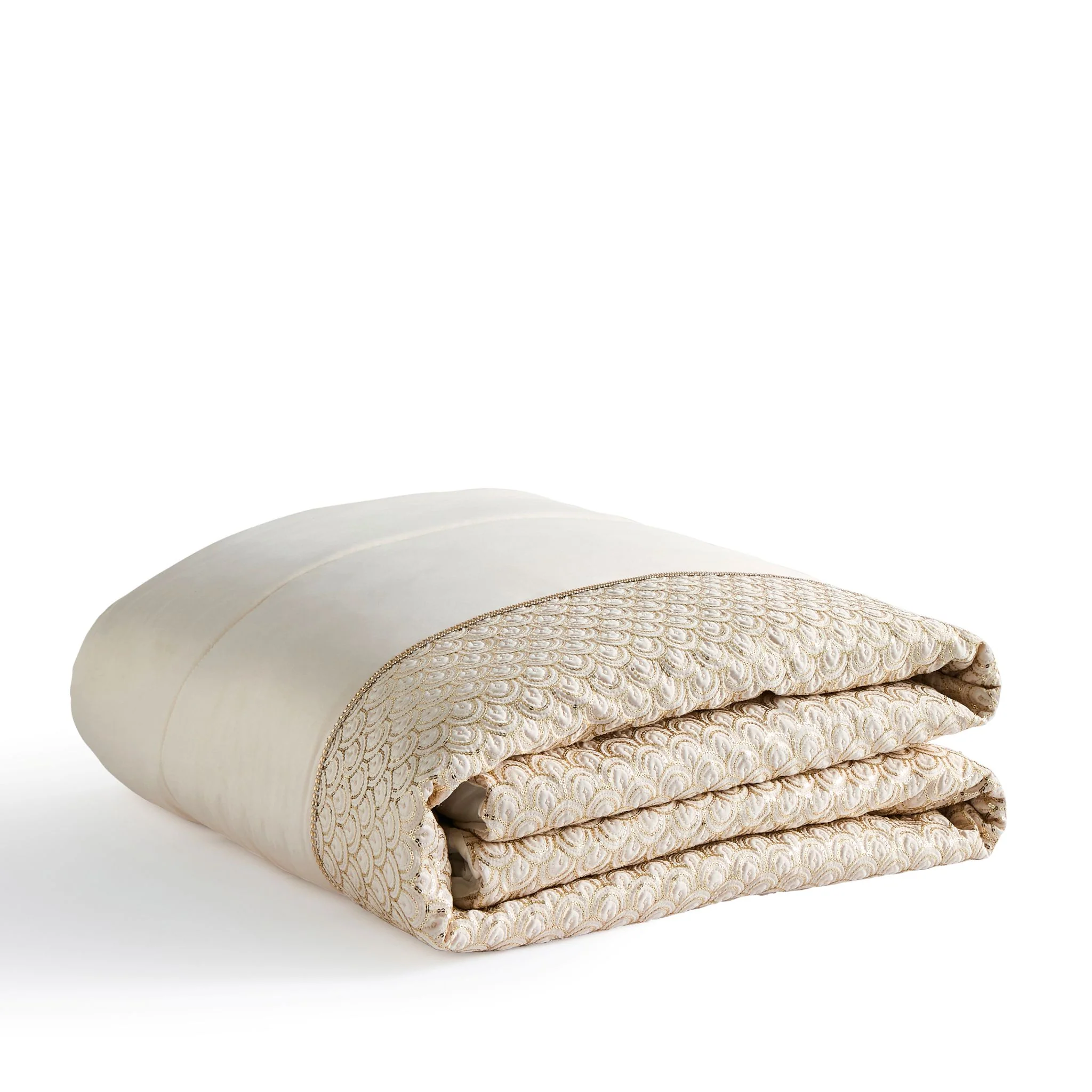 Catherine Lansfield Deco Sequin Champagne Bedspread - Deco Sequin Champagne Bedspread 240X260CM - Image 2