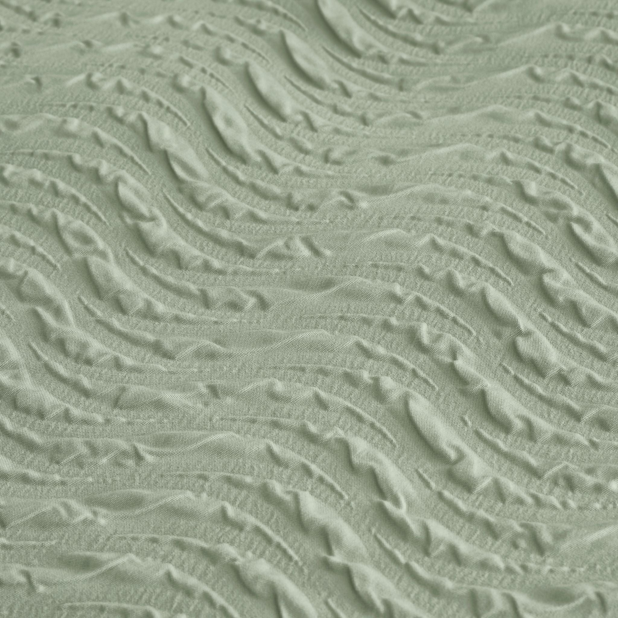 Catherine Lansfield Heatset Wave Green Duvet Set - Heatset Wave Mint Green Duvet Set Double - Image 3