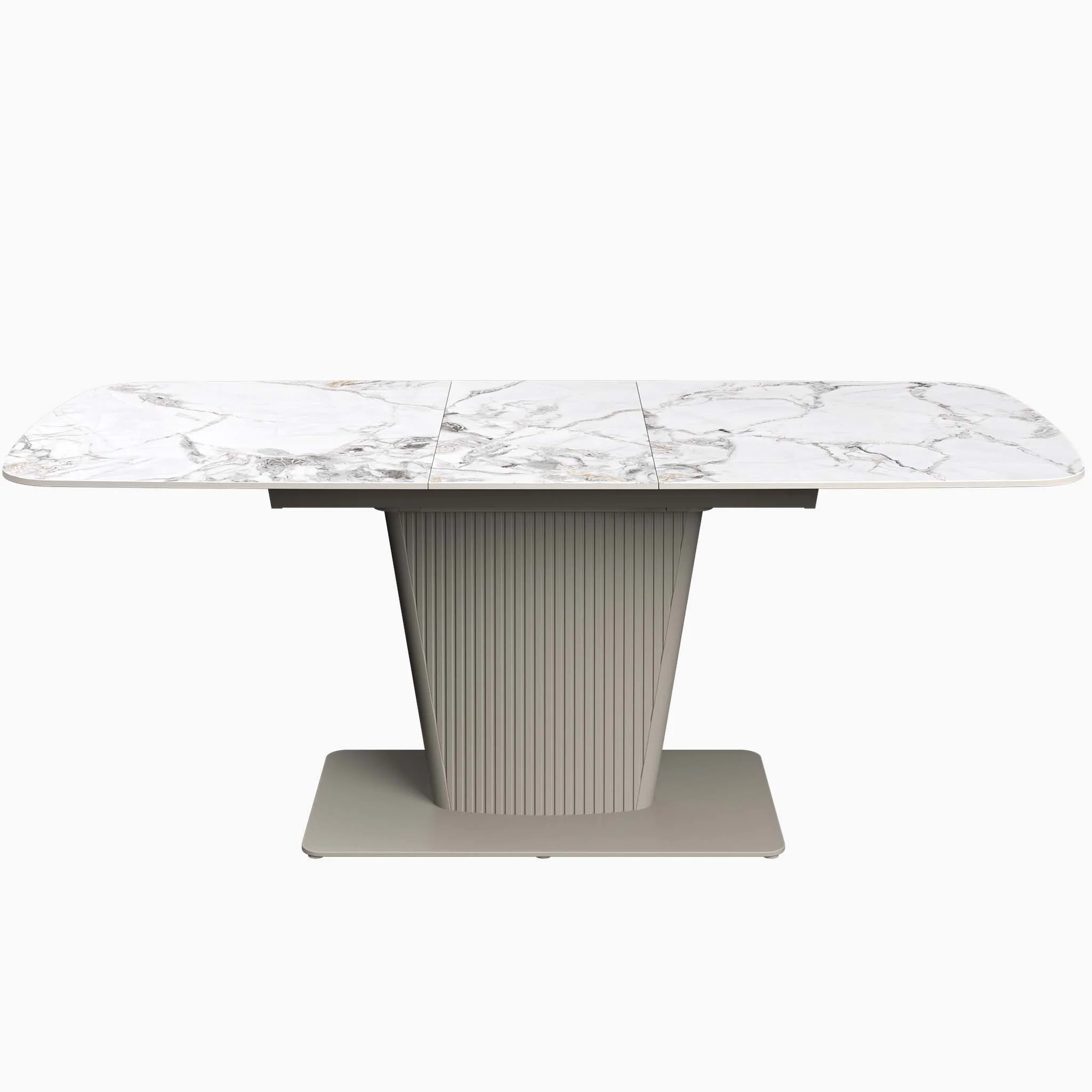 Celestia Large Champagne Extending Dining Table & 4 Dining Chairs Set - Image 3