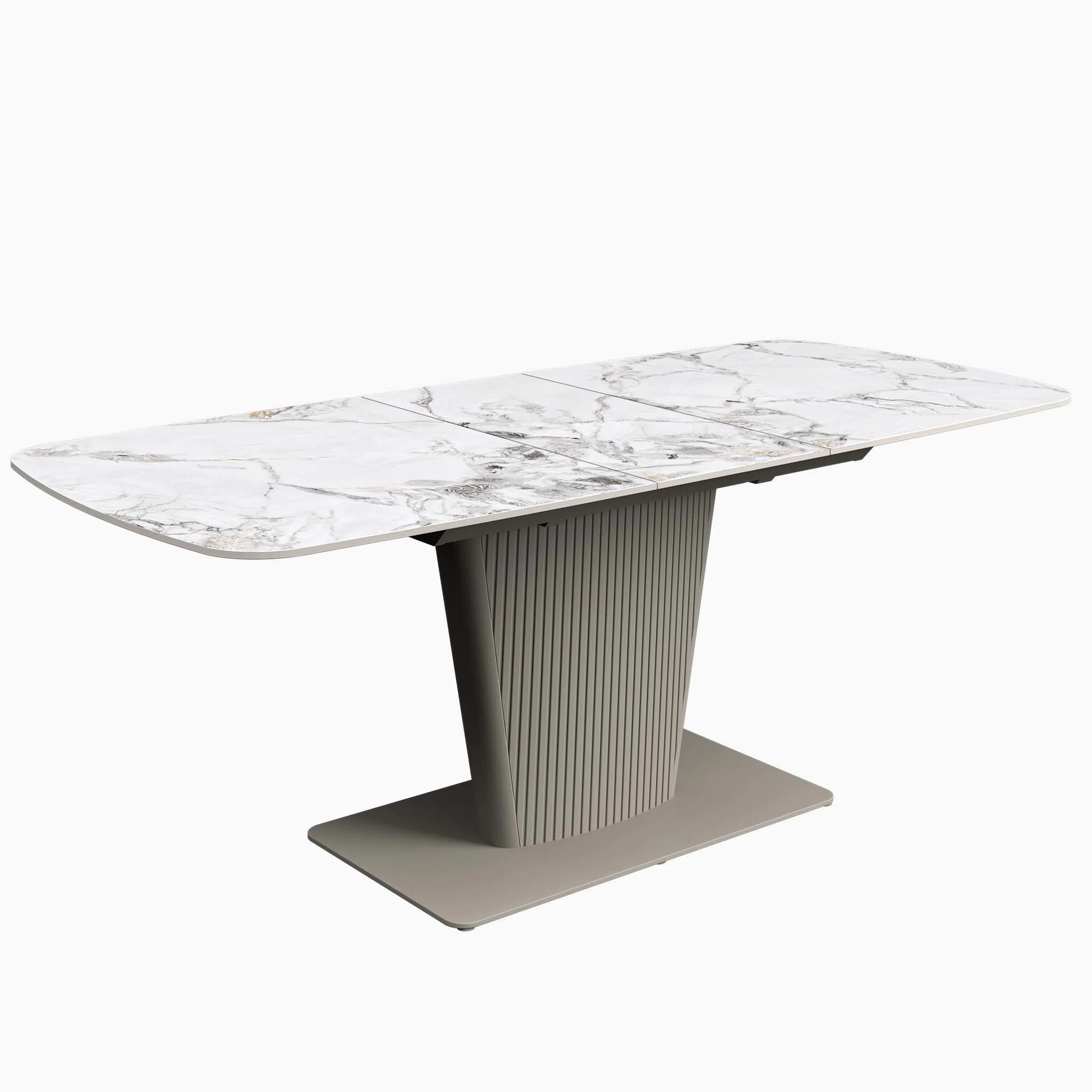 Celestia Large Champagne Extending Dining Table & 4 Dining Chairs Set - Image 5