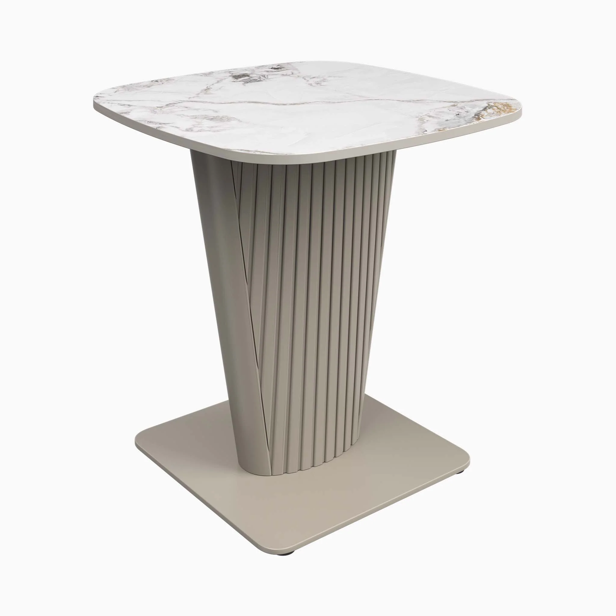 Celestia Side Table White - Side Table White Ceramic - Image 3