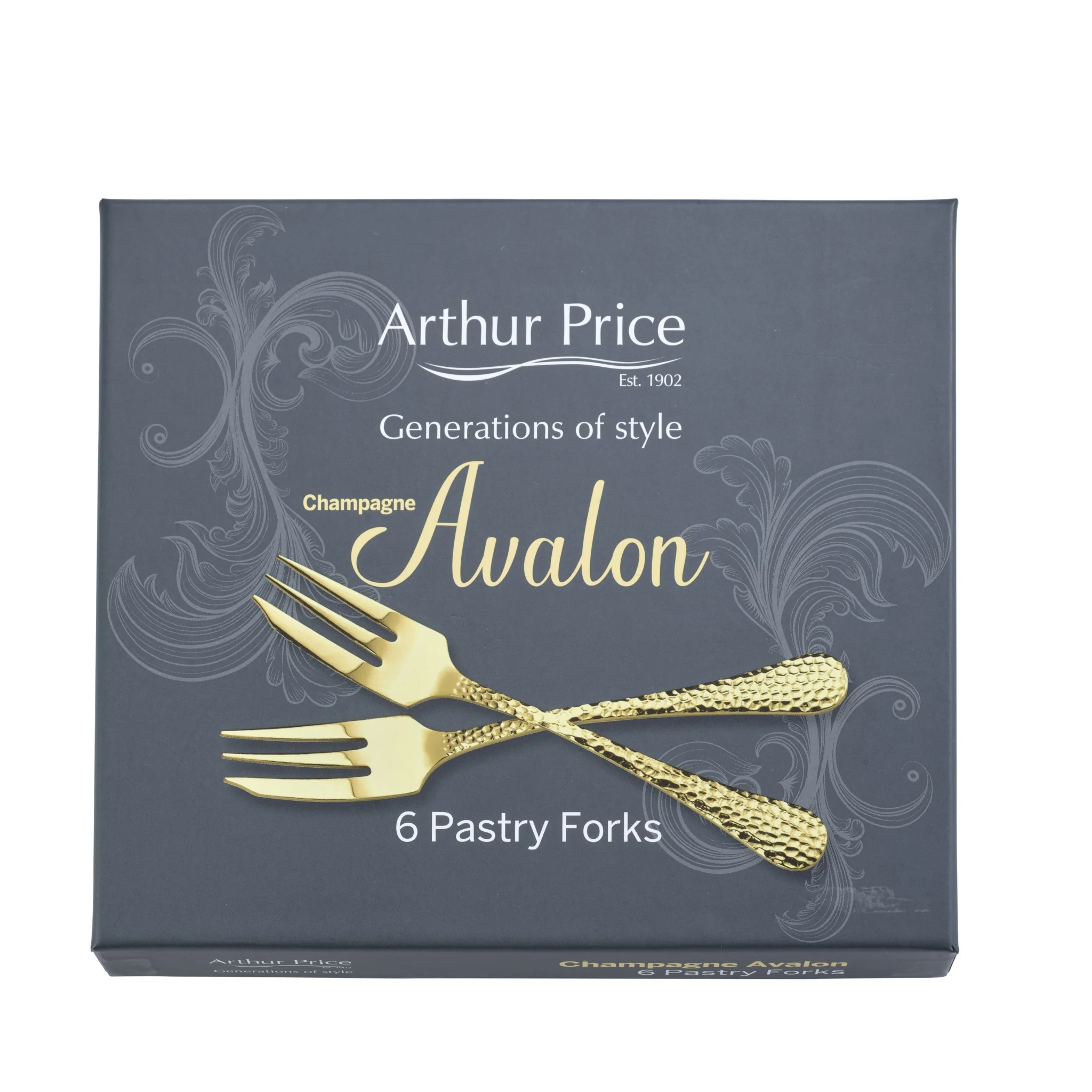 Champagne Avalon Set 6 Pastry Forks - Champagne Avalon Set 6 Pastry Forks - Image 2
