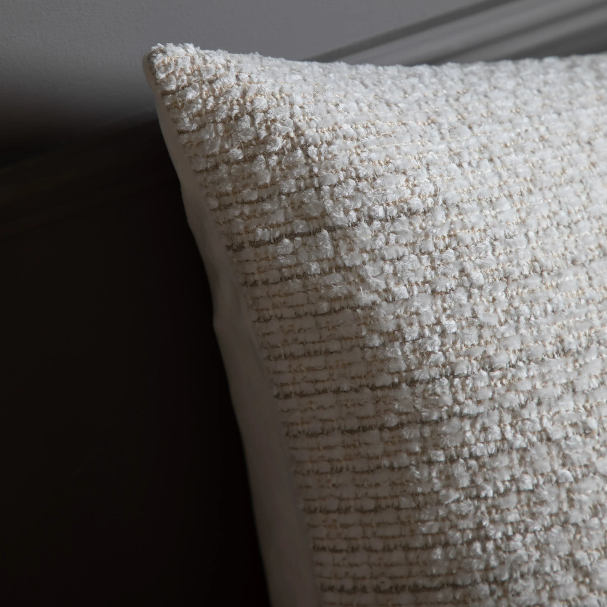 Chenille Cream Cushion - Chenille Cushion Natural 55CM - Image 3