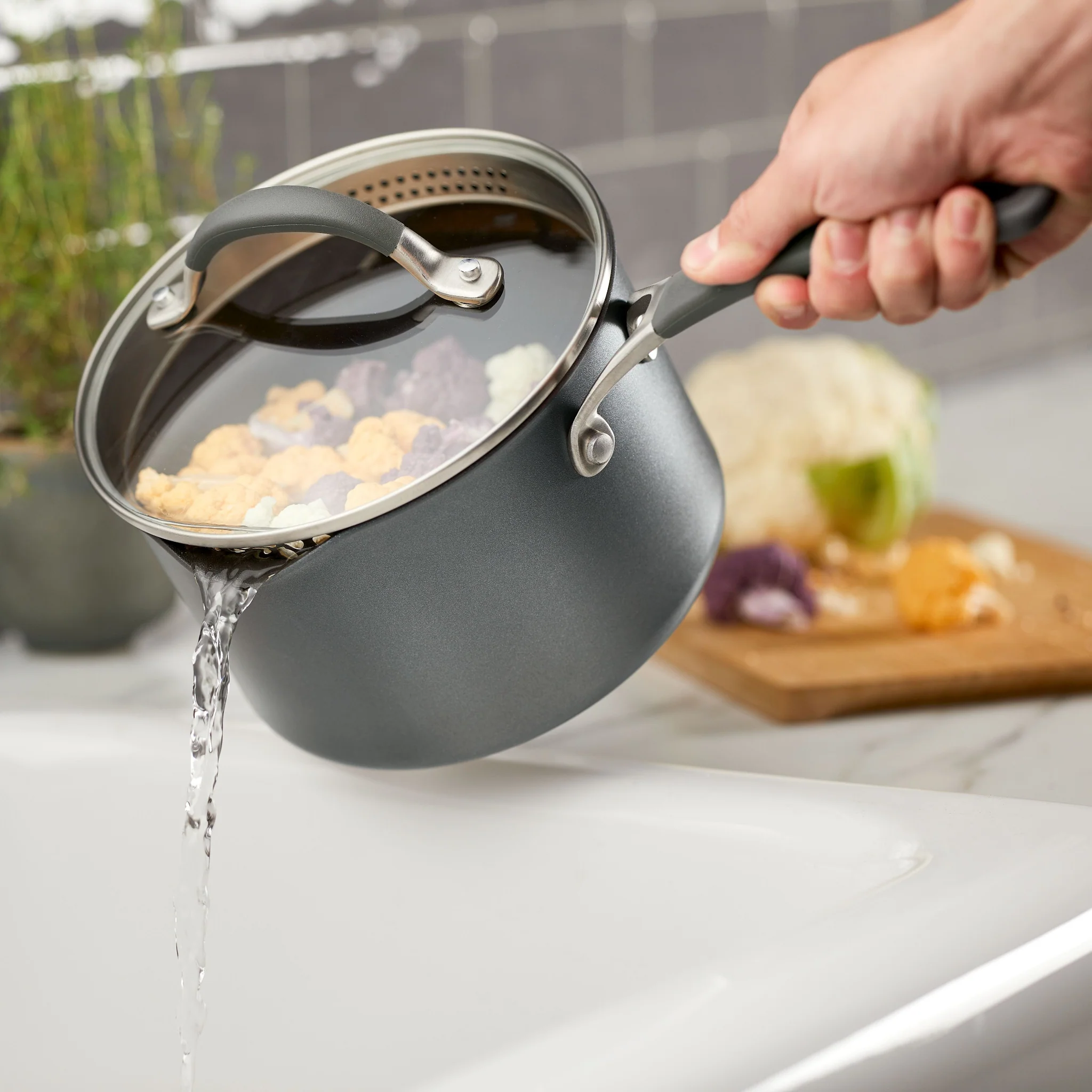 Circulon S Defense Straining Saucepan 18CM 2.8L