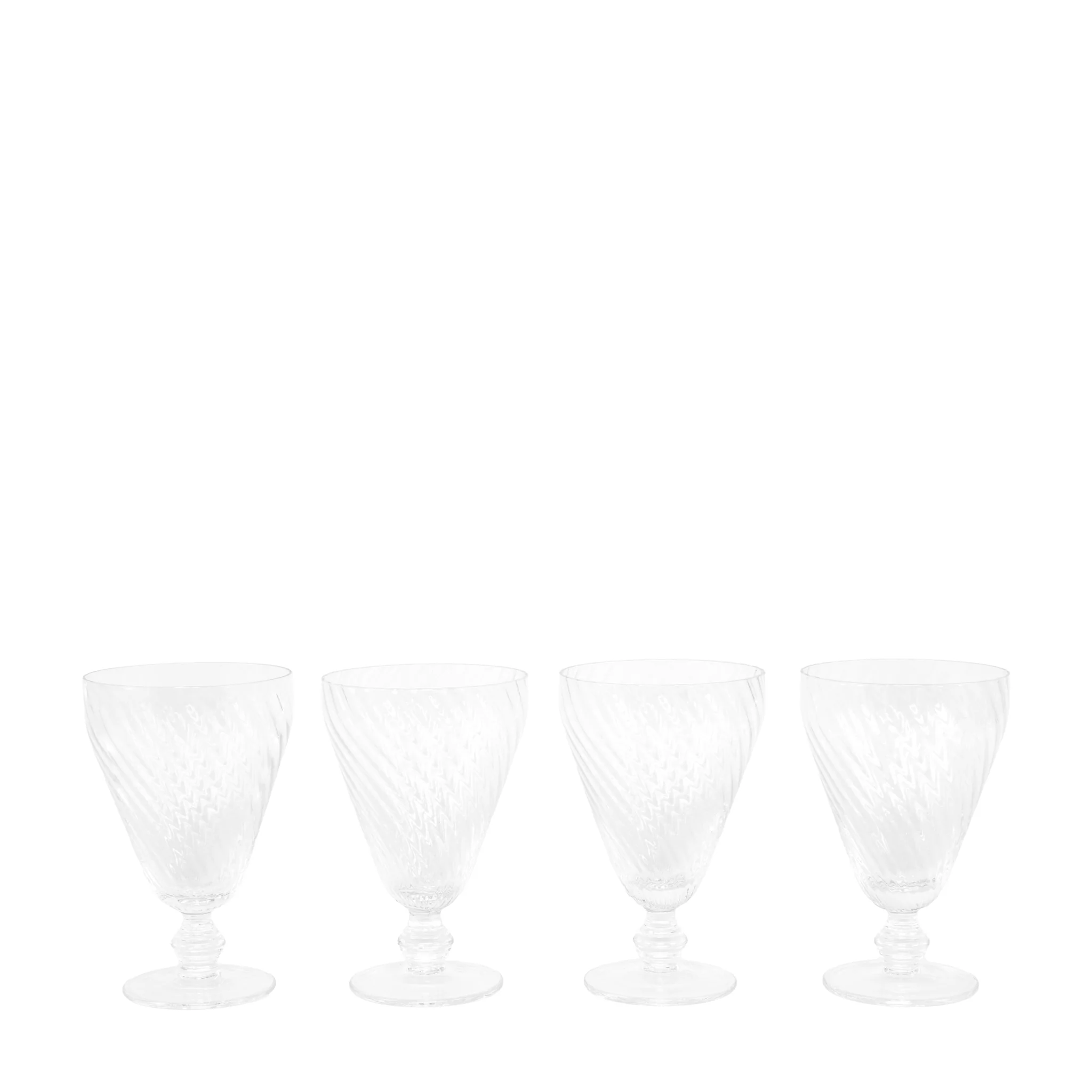Clear Swirl Wine Glass Set Of 4 - DHD Swirl Wine Glass Clear 4Pk - Image 4