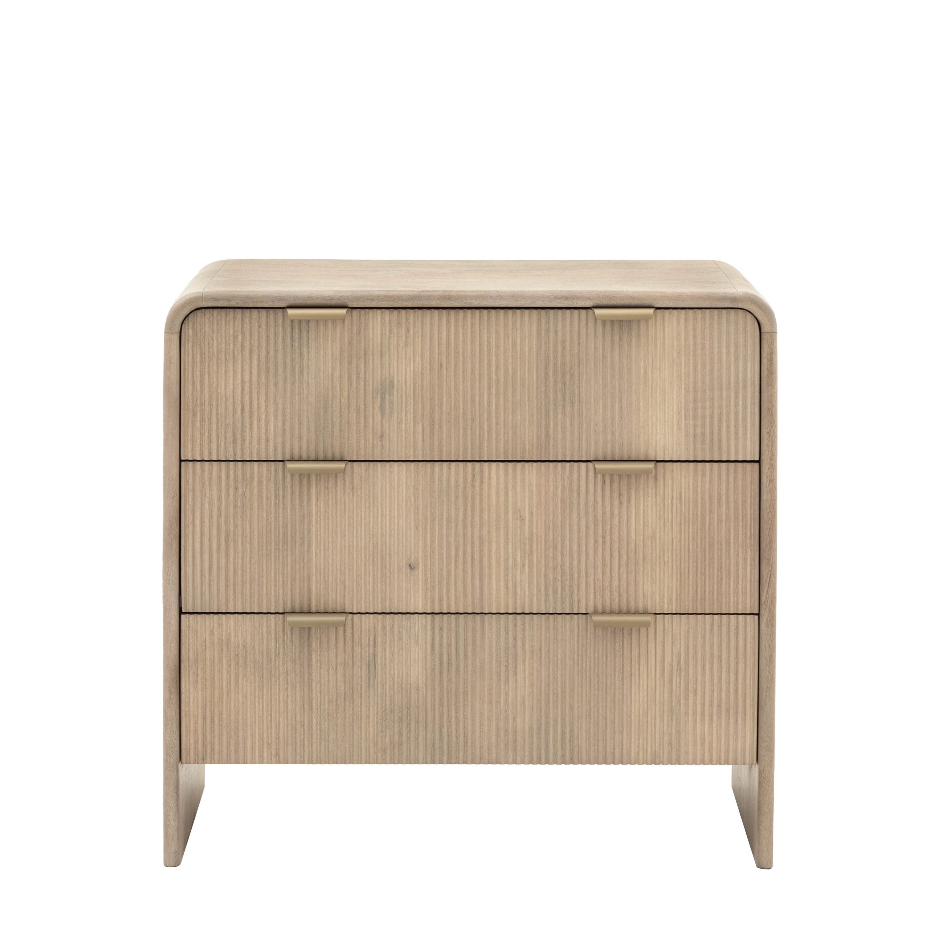 Colonna 3 Drawer Chest - 3 Drawer Chest Natural Mango Wood / Brass