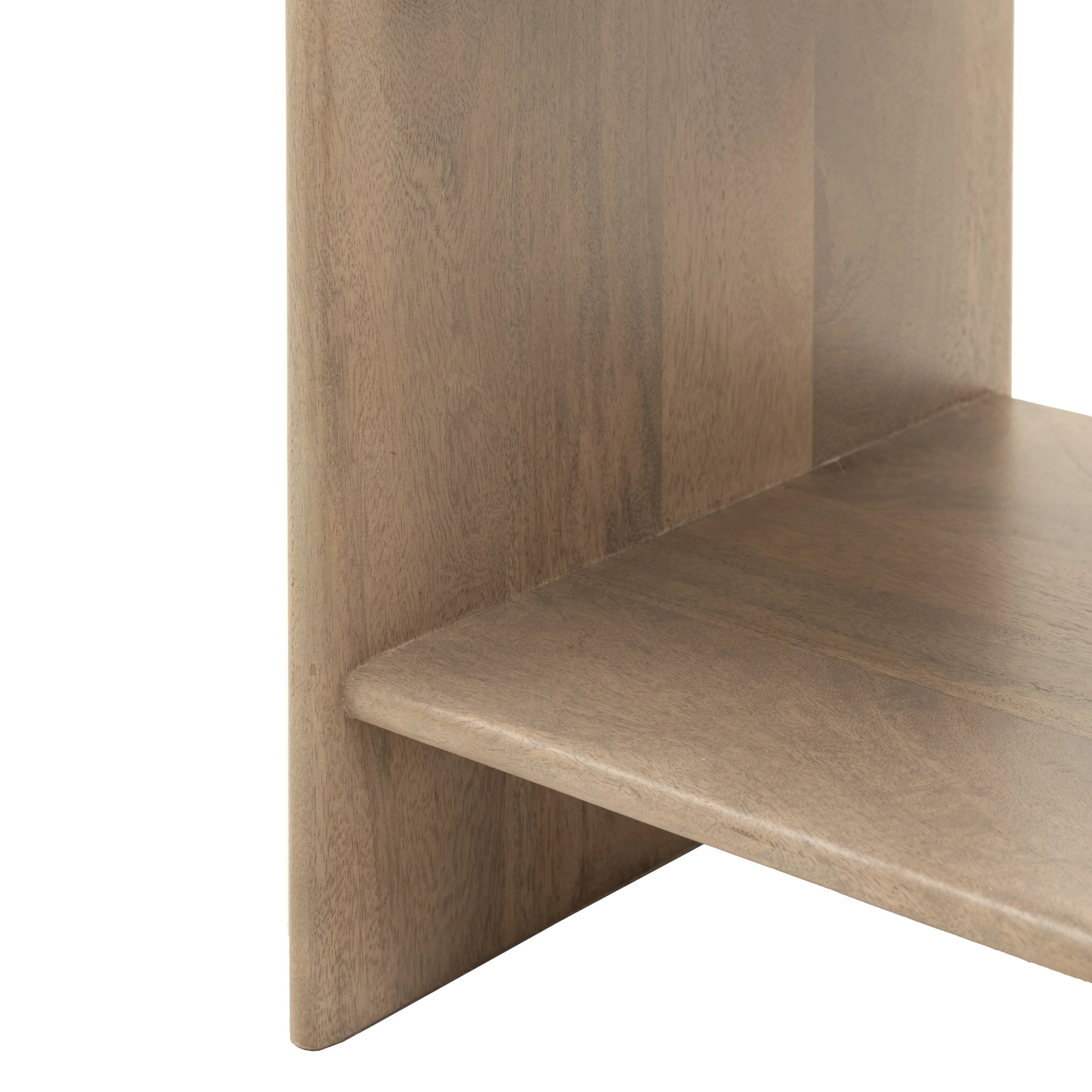 Colonna Bedside Table - 1 Drawer Bedside 45cm Natural Mango Wood / Brass - Image 8