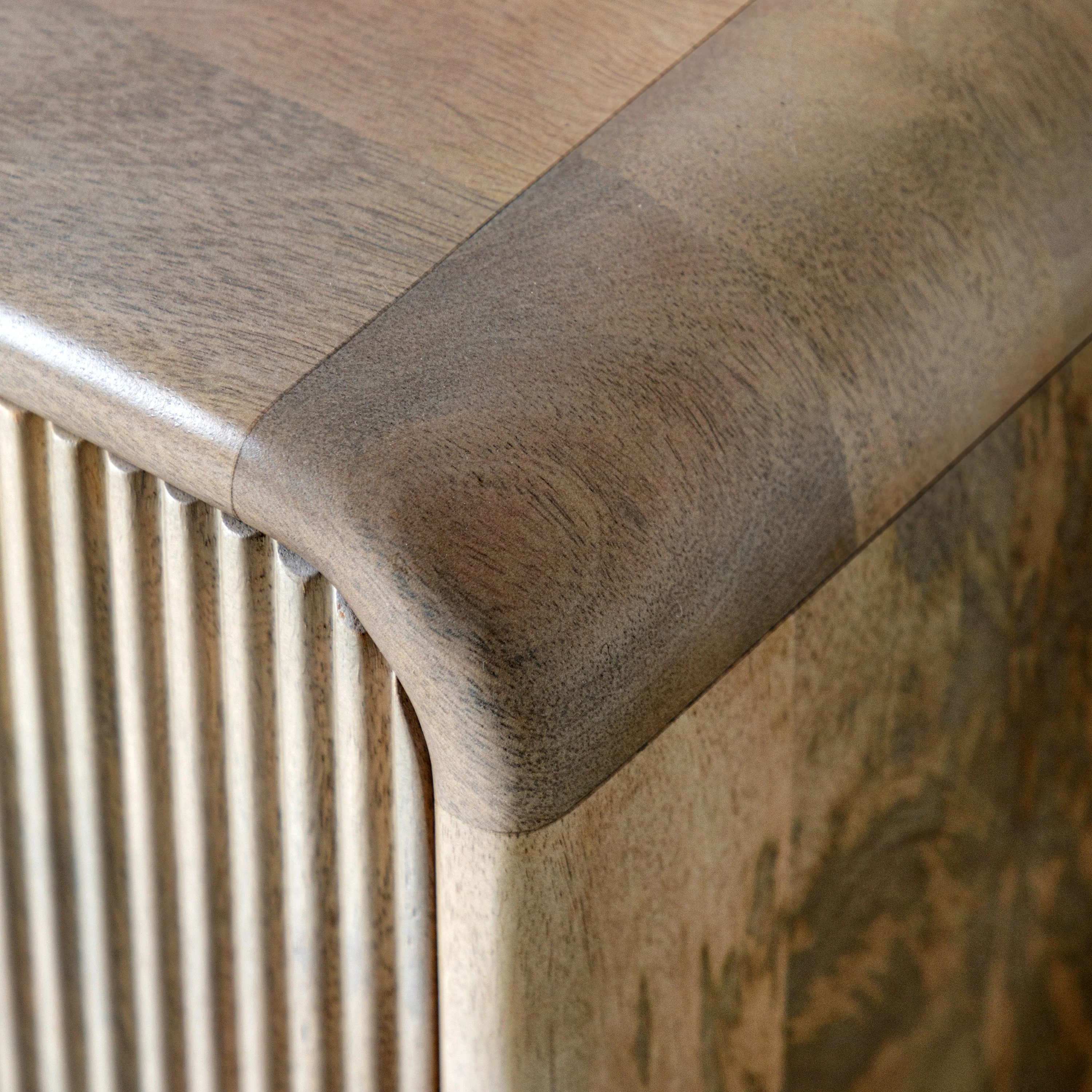 Colonna Media Unit - Media Unit Natural Mango Wood / Brass - Image 4