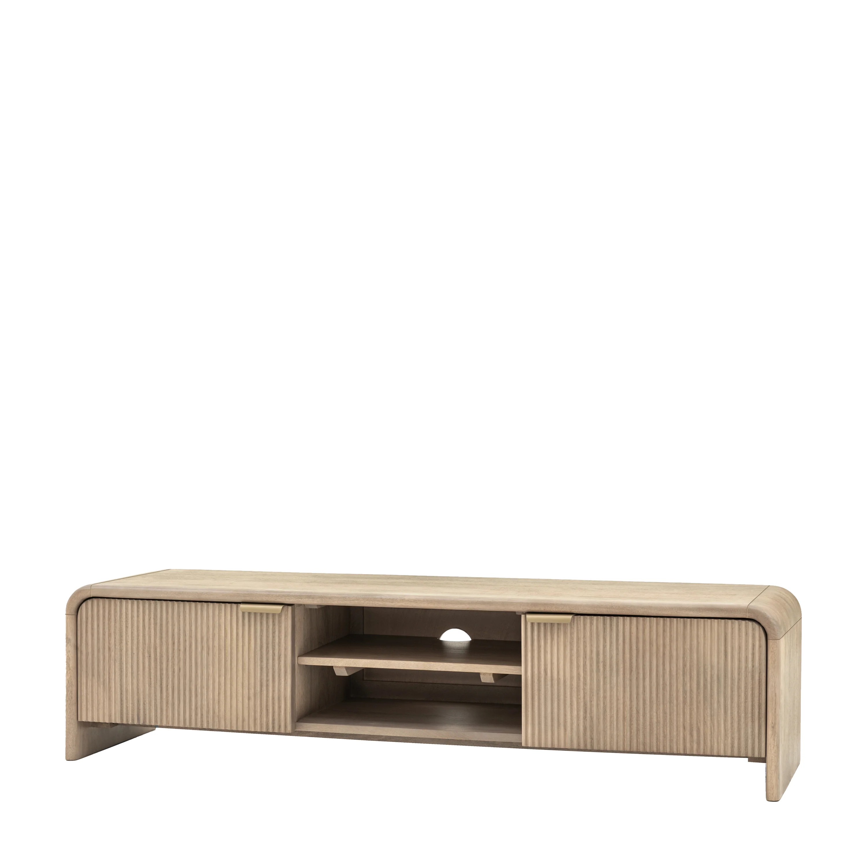 Colonna Media Unit - Media Unit Natural Mango Wood / Brass - Image 5