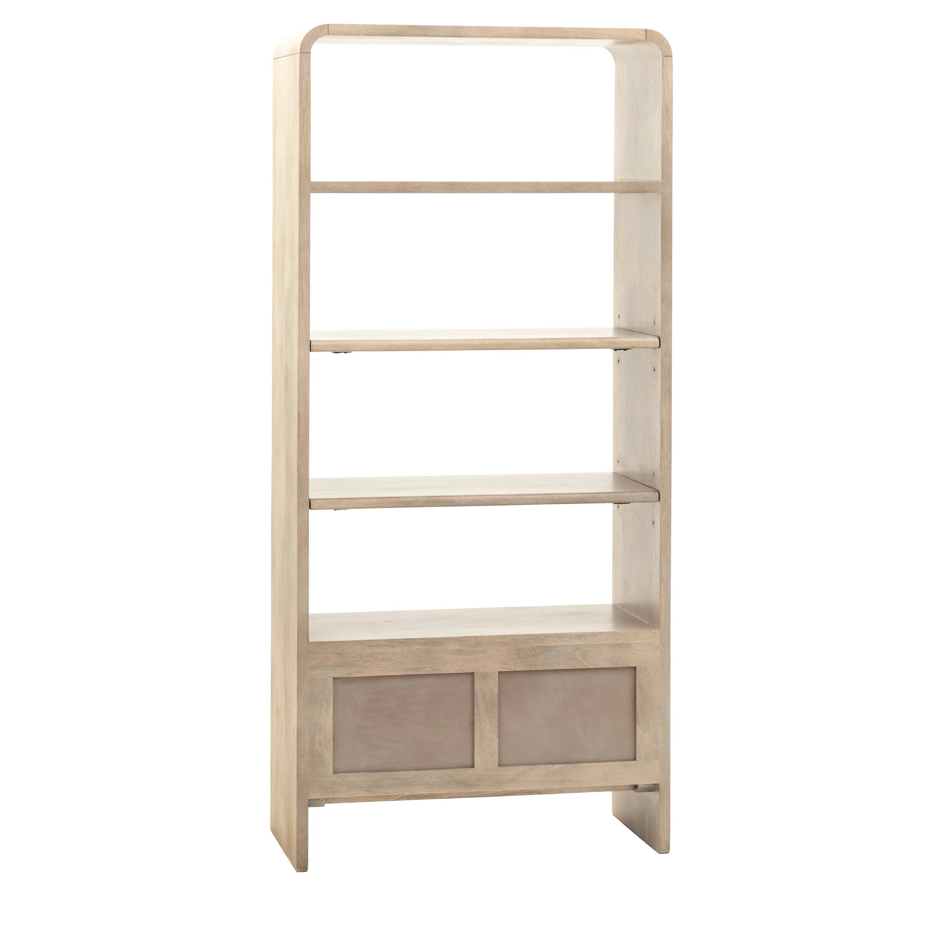 Colonna Open Display Unit - Open Display Unit Natural Mango Wood / Brass - Image 7