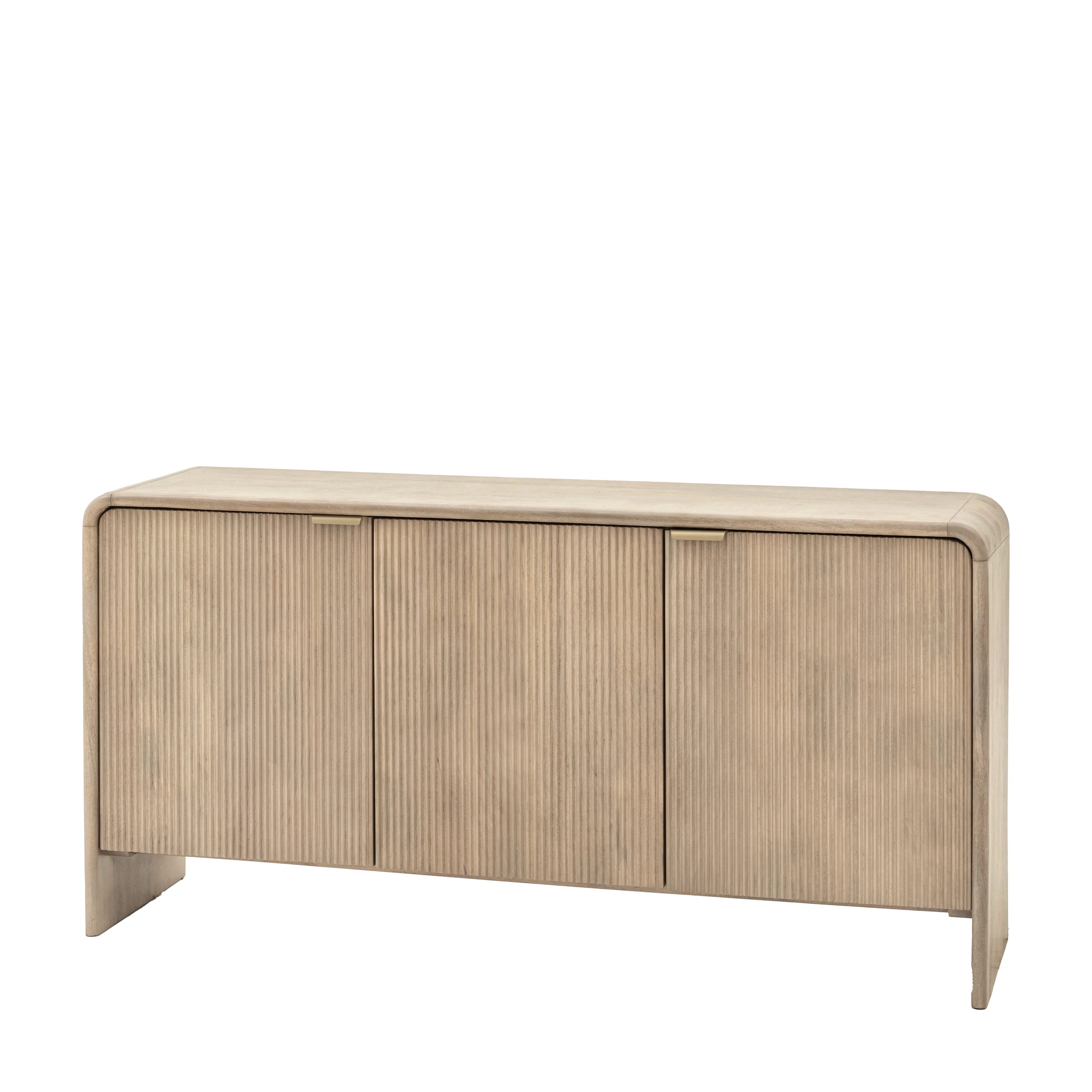 Colonna Sideboard - 3 Door Sideboard Natural Mango Wood / Brass - Image 5