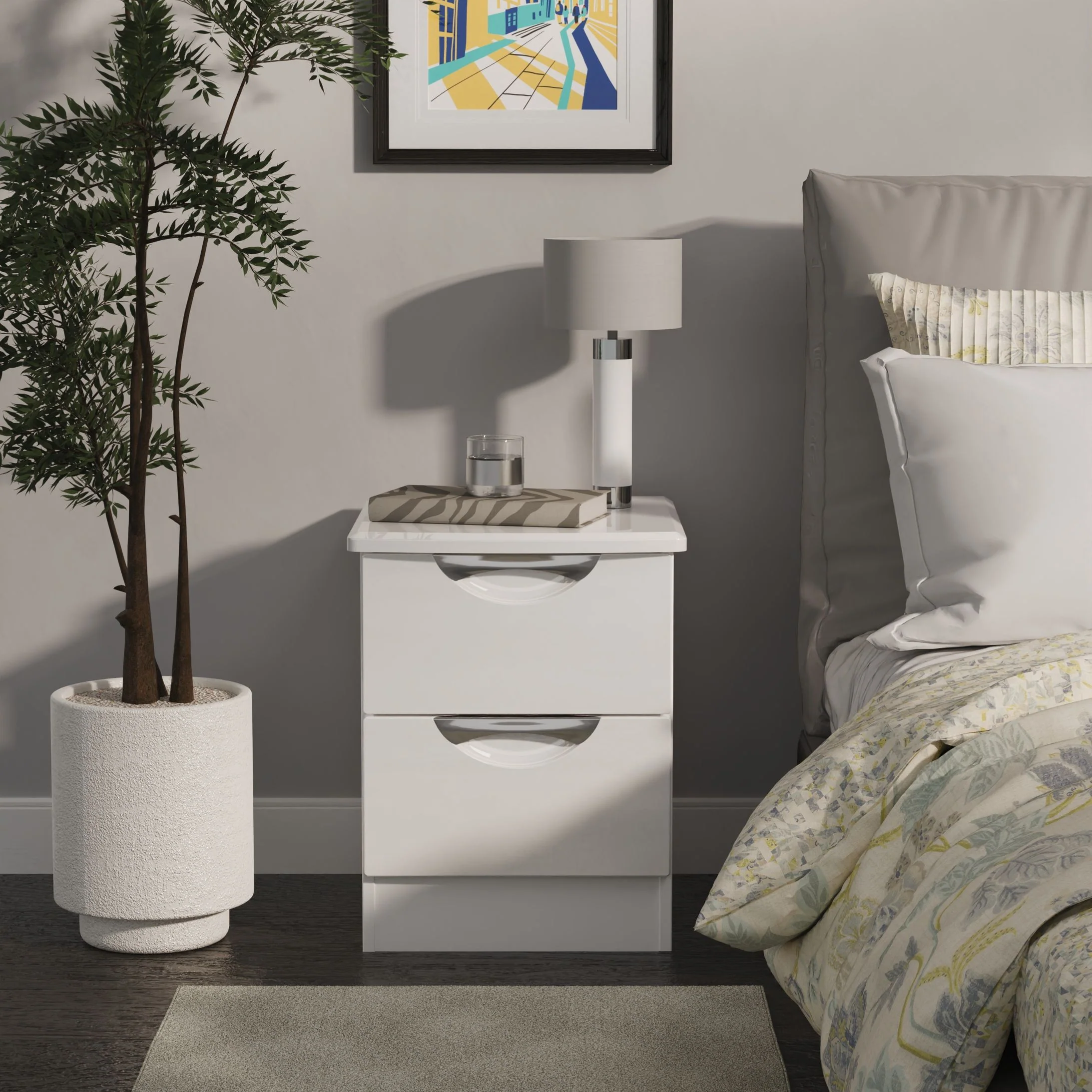 Colton 2 Drawer Bedside Cabinet - 2 Drawer Bedside Cabinet - Image 14