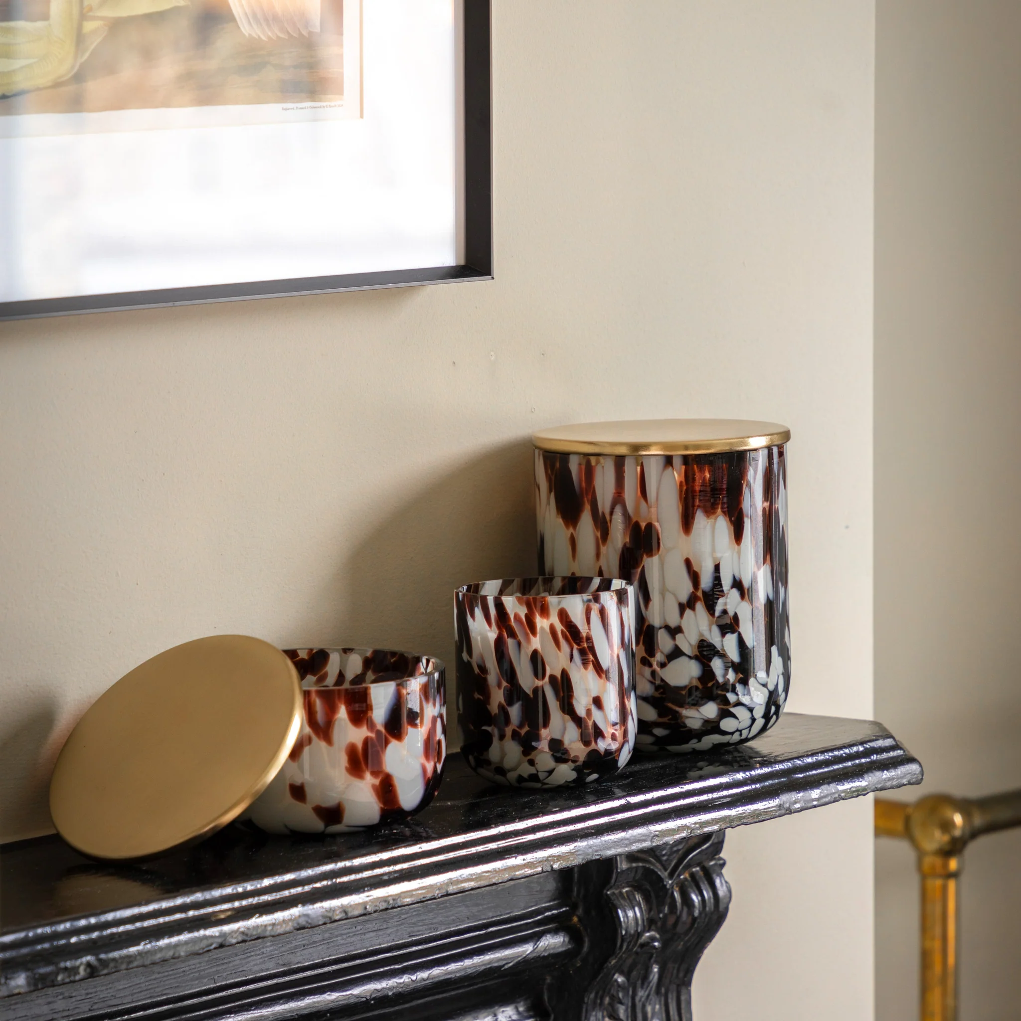 Confetti Candle Medium - Confetti Candle Brown Medium Peony Musk