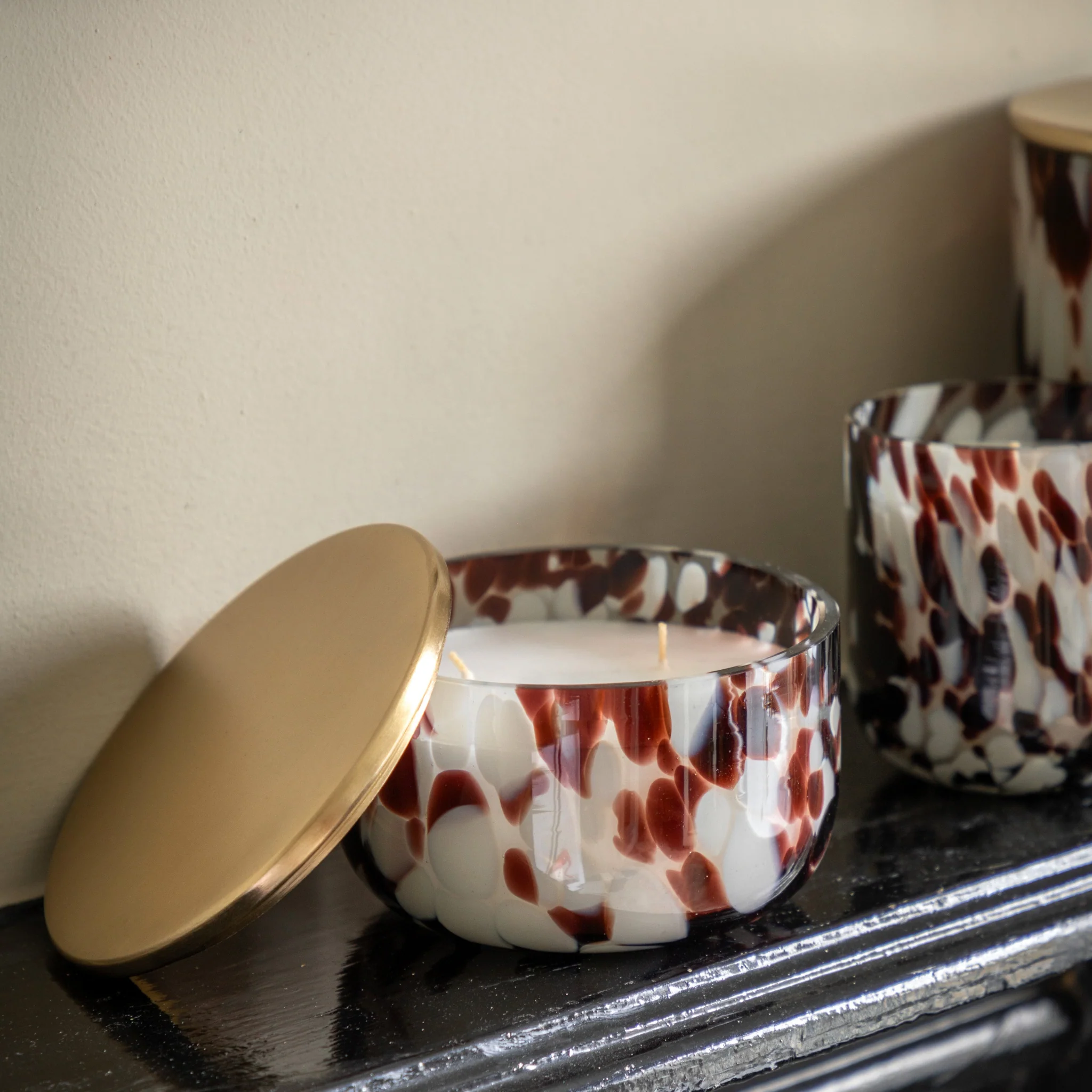 Confetti Candle Medium - Confetti Candle Brown Medium Peony Musk - Image 2