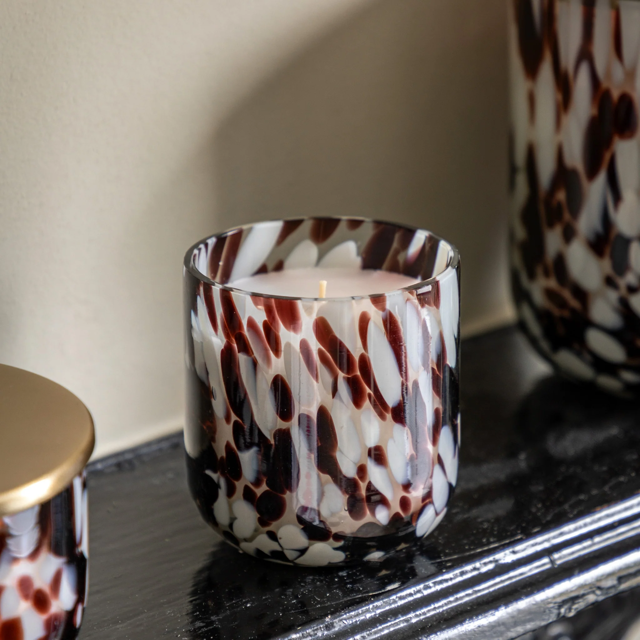 Confetti Candle Small - Confetti Candle Brown Small Peony Musk - Image 2
