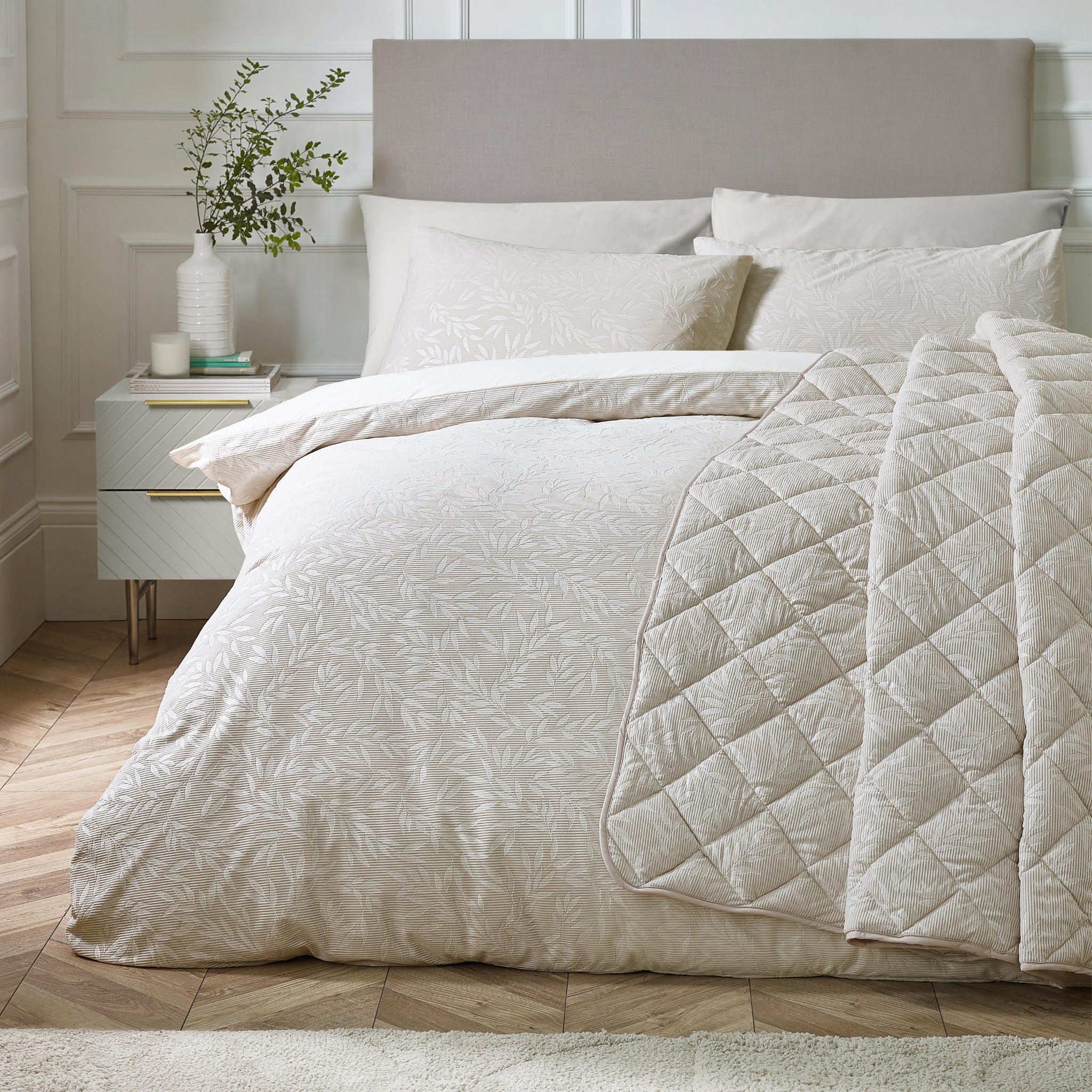 Corded Leaves Duvet Set Single