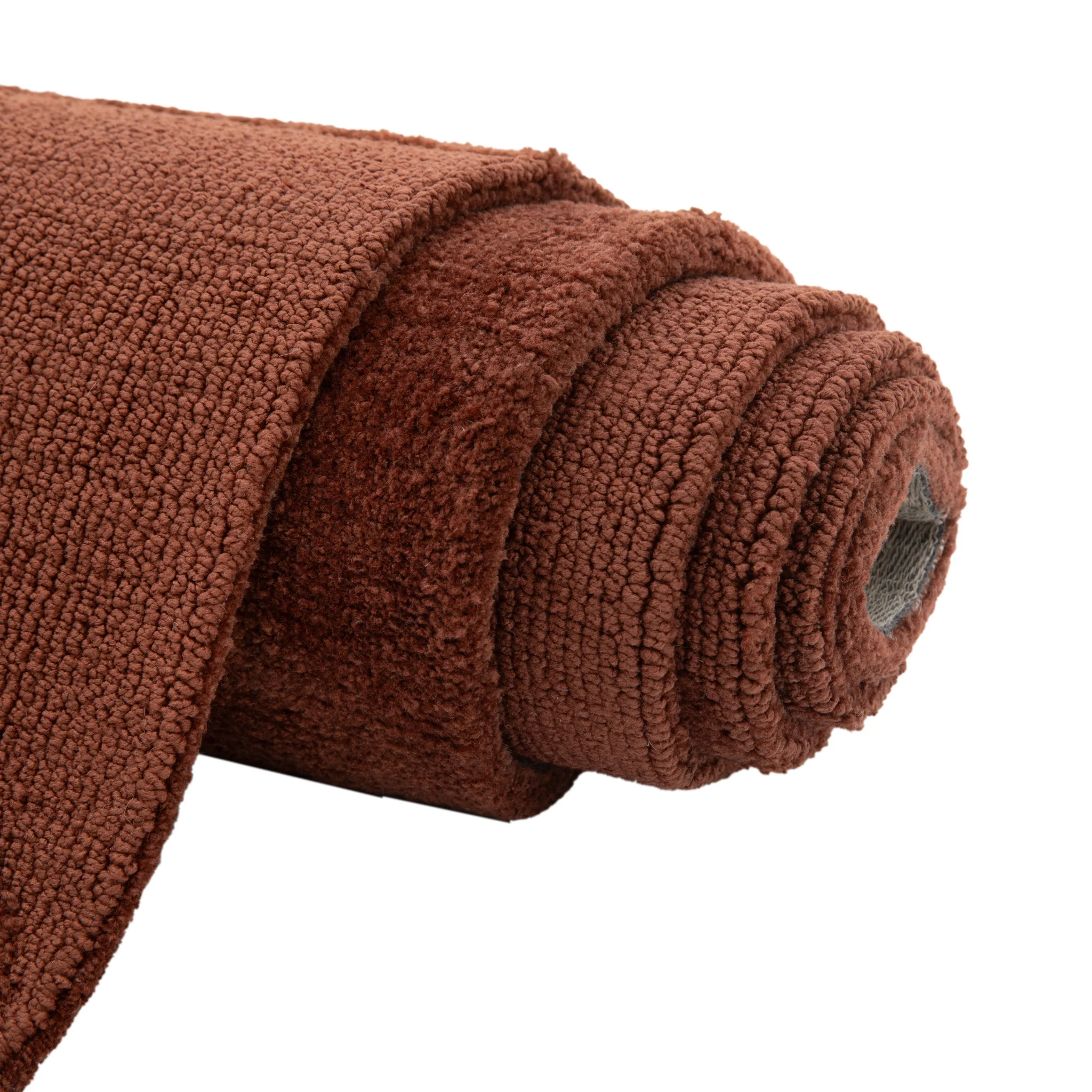 Cortland Block Brown Rug Large - DHD Cortland Block Rug Nutmeg Large - Image 3