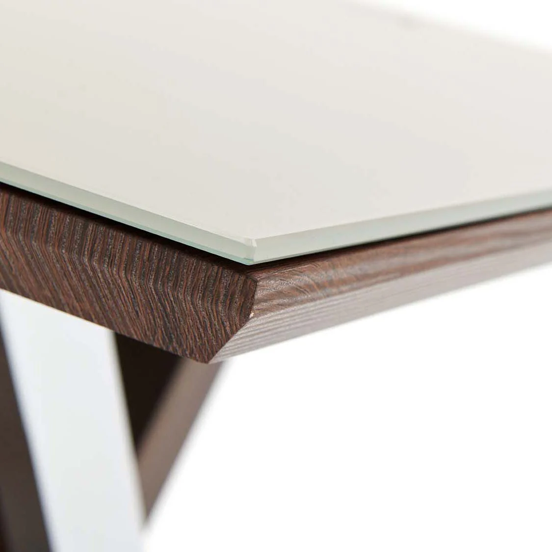 Cuba End Table - End Table Dark Wood / Chrome Leg - Image 4