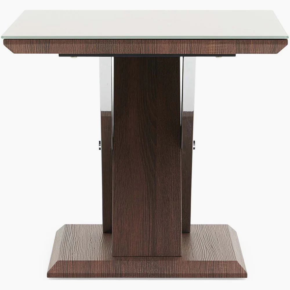Cuba End Table - End Table Dark Wood / Chrome Leg - Image 5