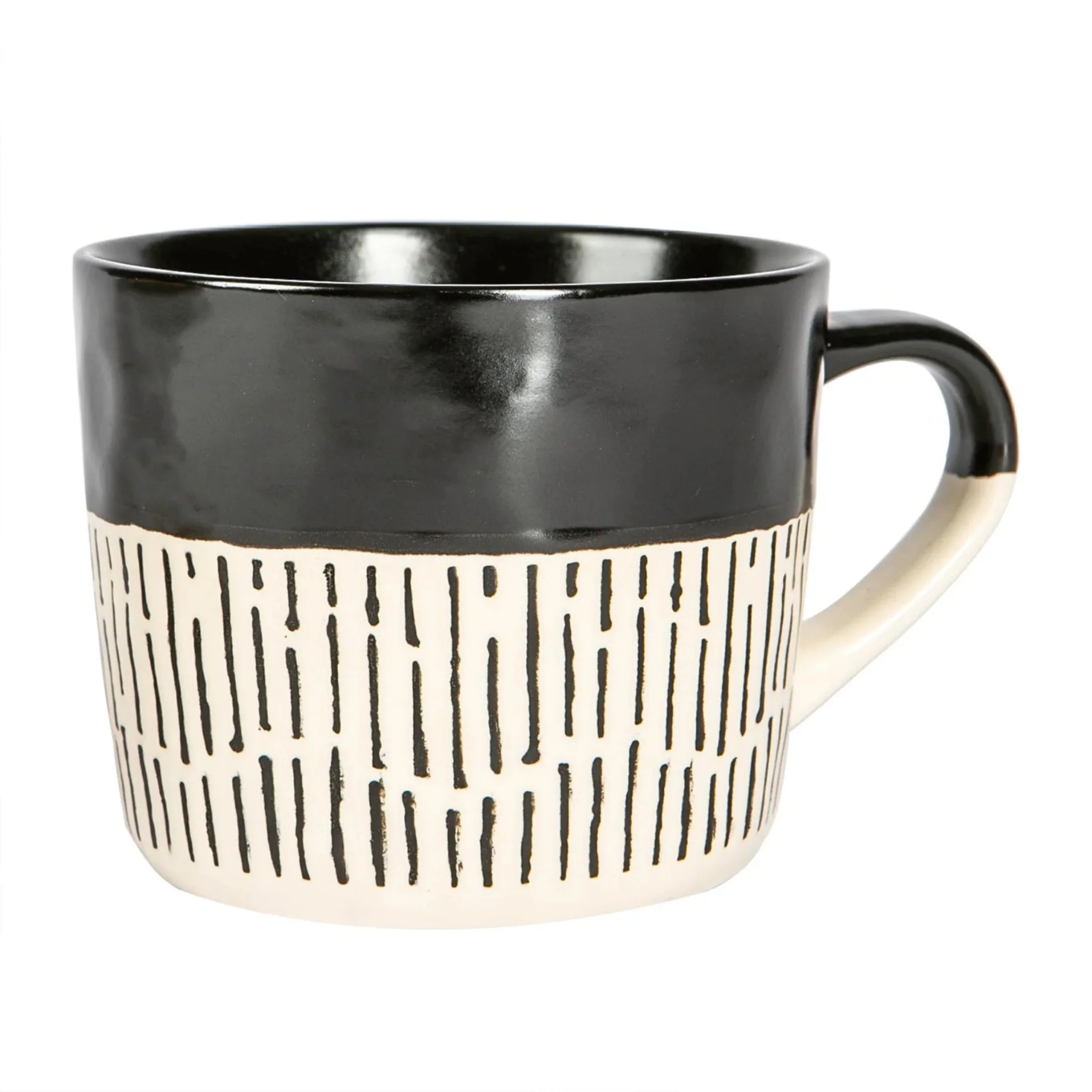 Dash Two Tone Black Mug - Two Tone Dash Black Mug - Image 3