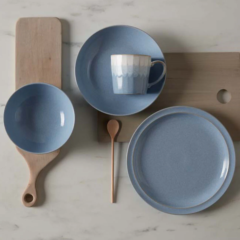 Denby Blue 12 Piece Tableware Set - Sky Blue 12Pc Tableware Set - Image 3
