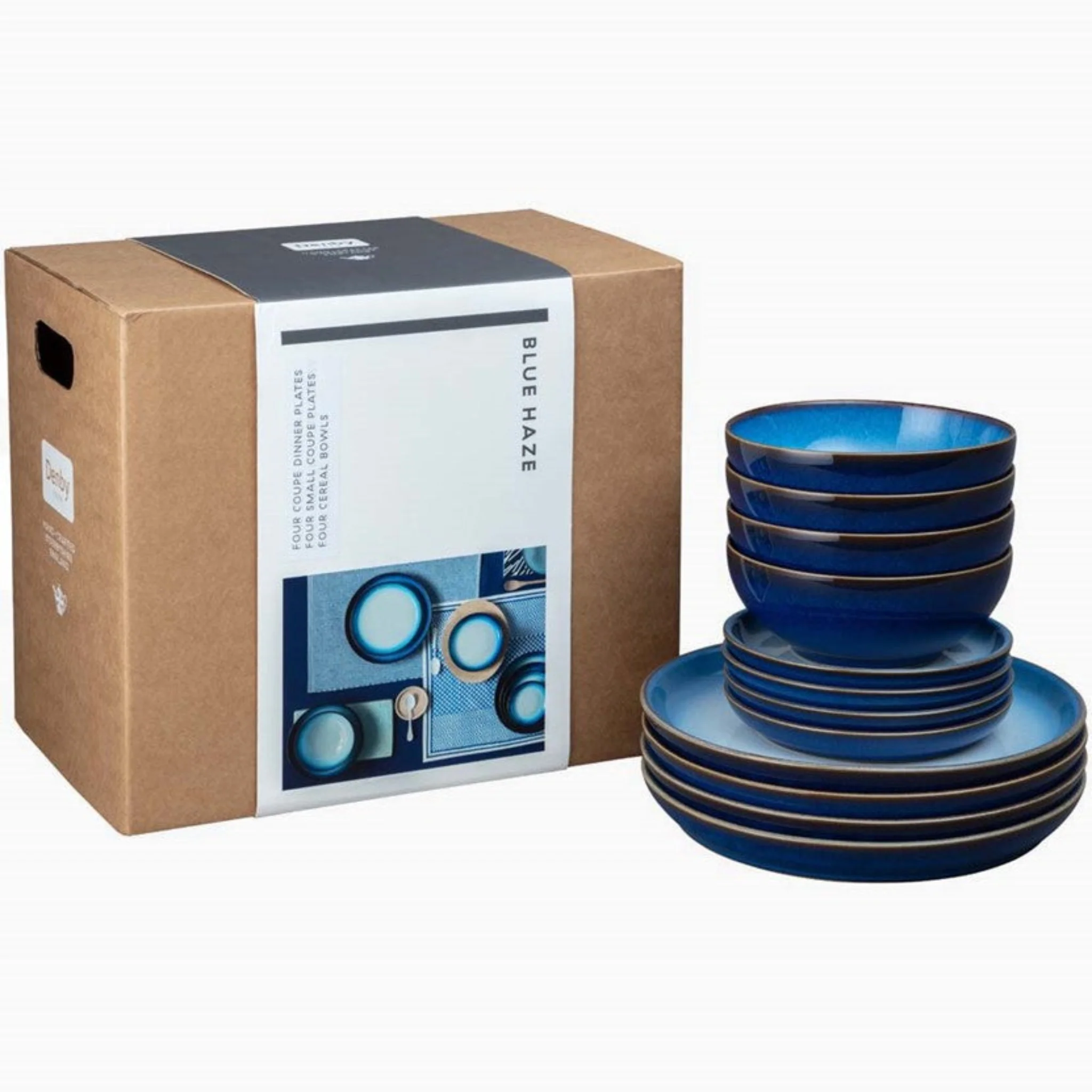 Denby Blue Haze 12 Piece Coupe Set  - DISC Blue Haze 12 Piece Coupe Set - Image 2