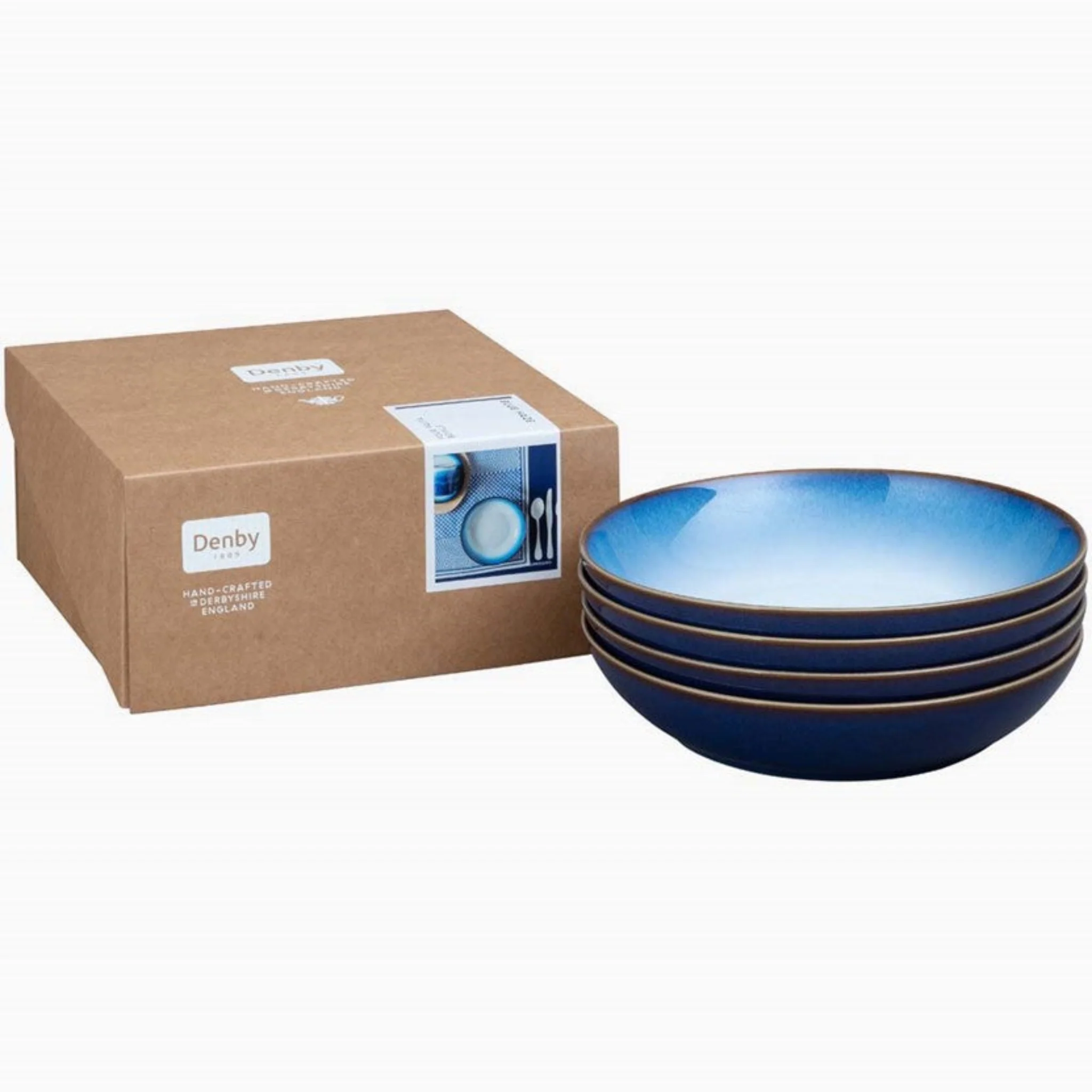 Denby Blue Haze Pasta Bowls Set Of 4 - DISC Blue Haze Set Of 4 Pasta Bowls - Image 2