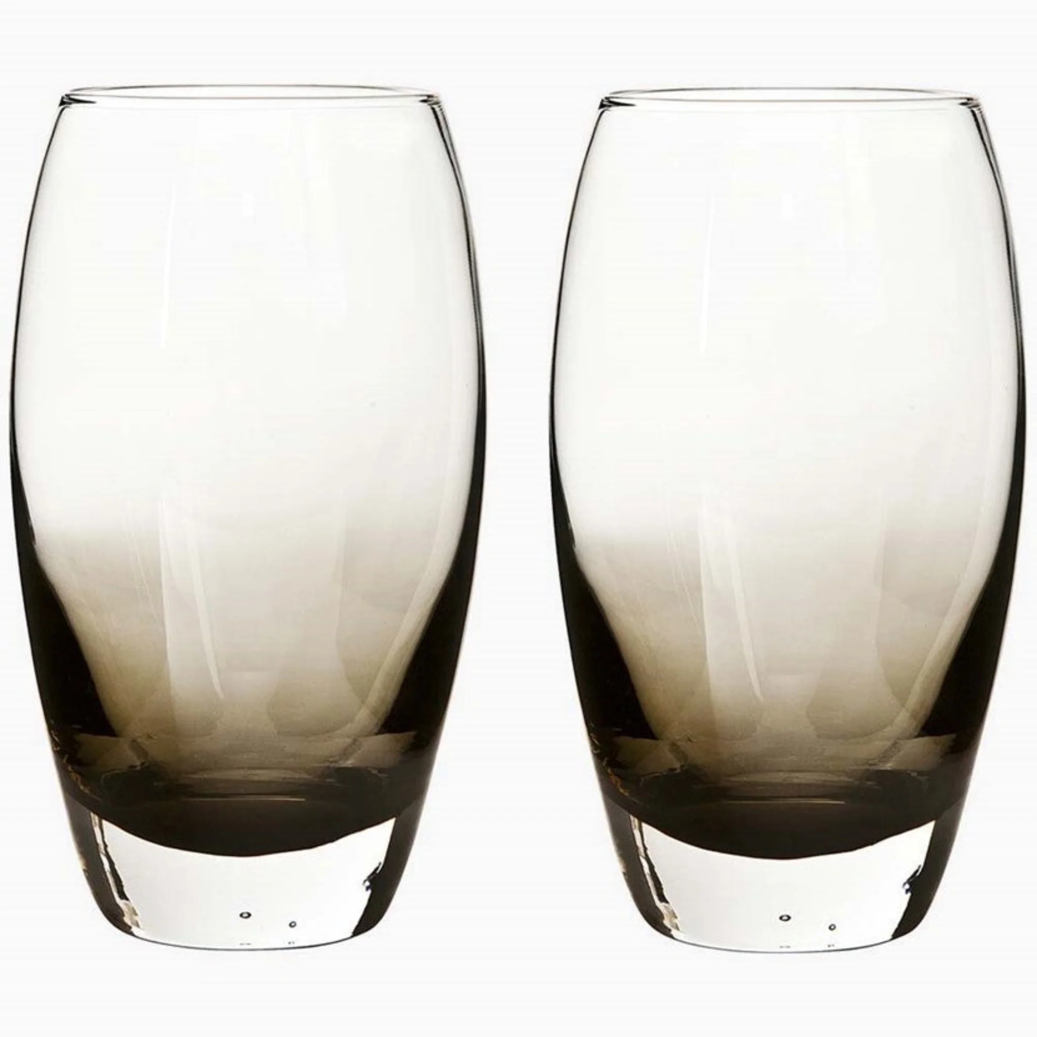 Denby Contemporary Large Tumbler Grey Set Of 2 - DISC Contemporary Smoked Grey Large Tumbler Set Of 2