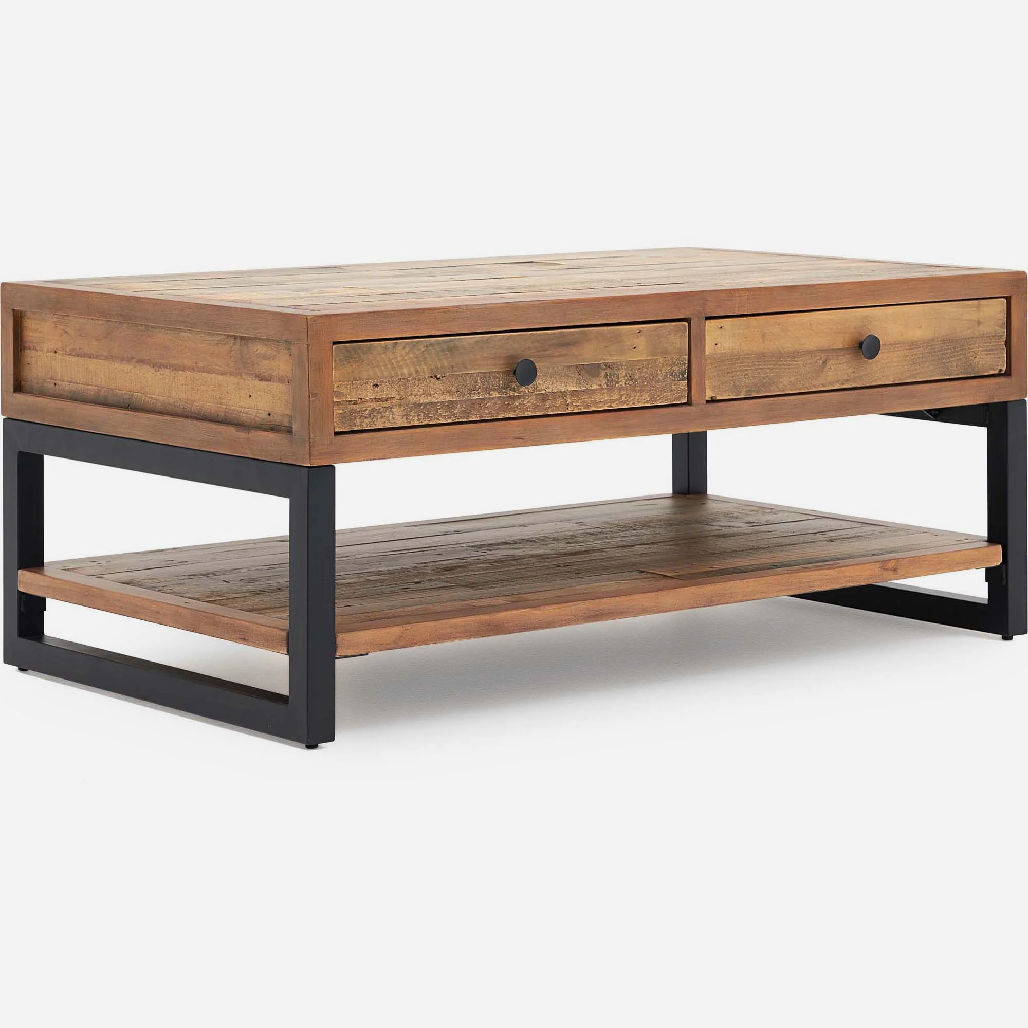 Detroit Coffee Table - Coffee Table Oaklands & Rustic Natural Finish - Image 4