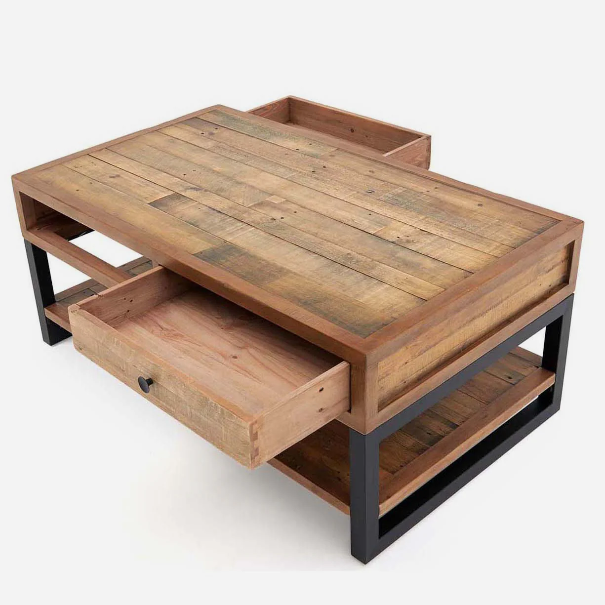 Detroit Coffee Table - Coffee Table Oaklands & Rustic Natural Finish - Image 6